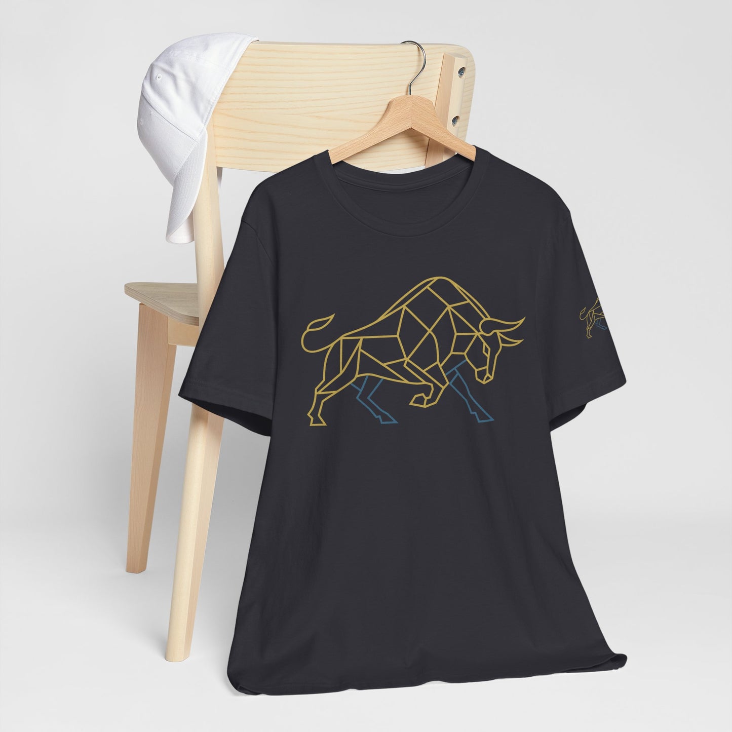 Premium Minimalist Crypto T-Shirt - Geometric Bull Graphic Inspired by Bitcoin & XRP by TheBullThread