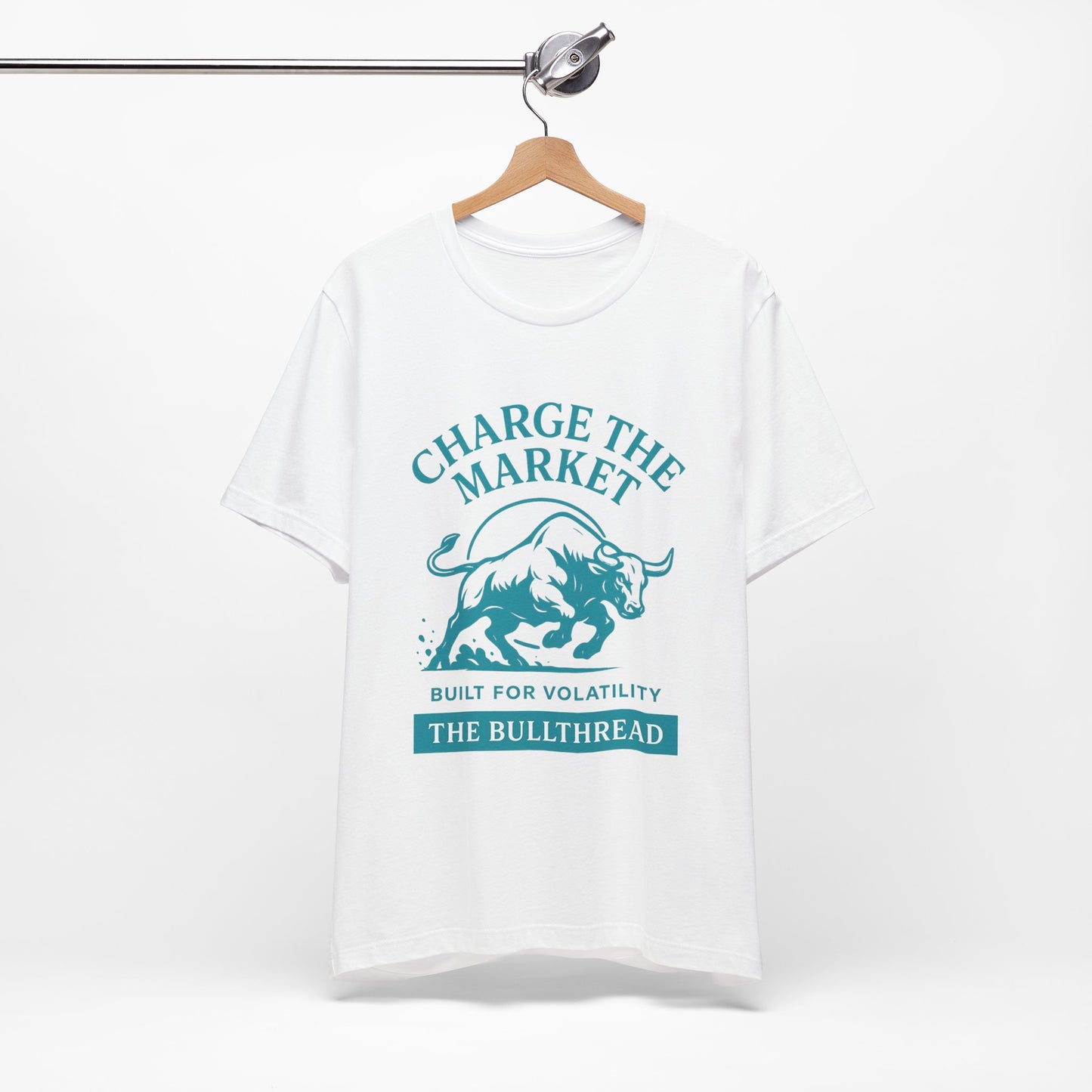 Charge the Market - Turquoise Bull Crypto Investor Shirt.
