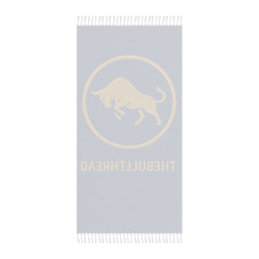 Premium Boho Beach Blanket - Dark Blue with Gold Ring & Bull by TheBullThread