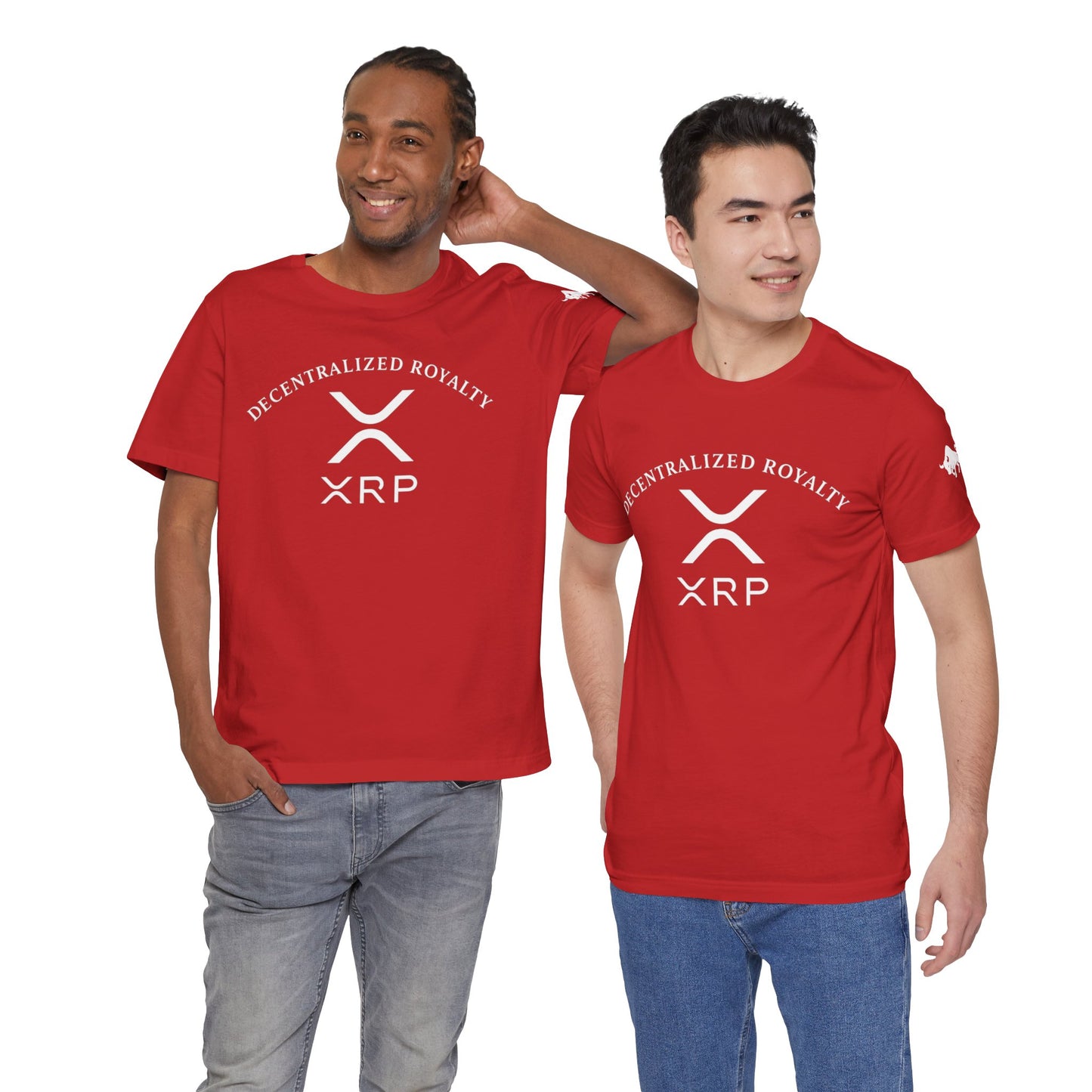 Premium XRP Investor Shirt - Decentralized Royalty Bull Sleeve Design by TheBullThread