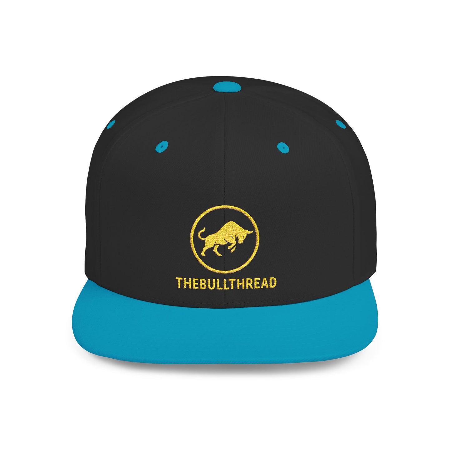 Premium Embroidered Snapback Hat - 6089M Flat-Bill Crypto Cap by TheBullThread