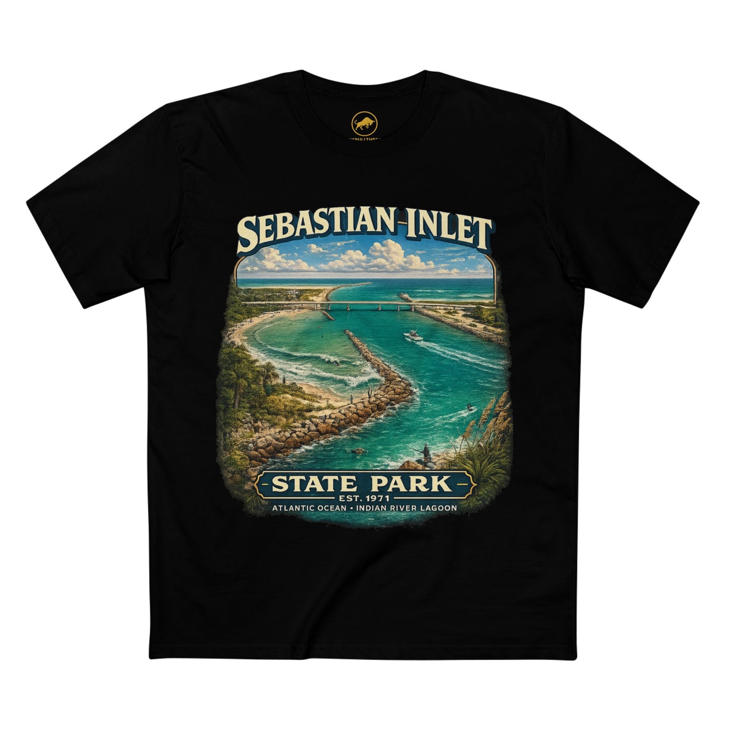 Sebastian Inlet State Park Shirt, Vintage Florida Coastal Tee, Surfing Fishing Beach T-Shirt, Atlantic Ocean Travel Gift.