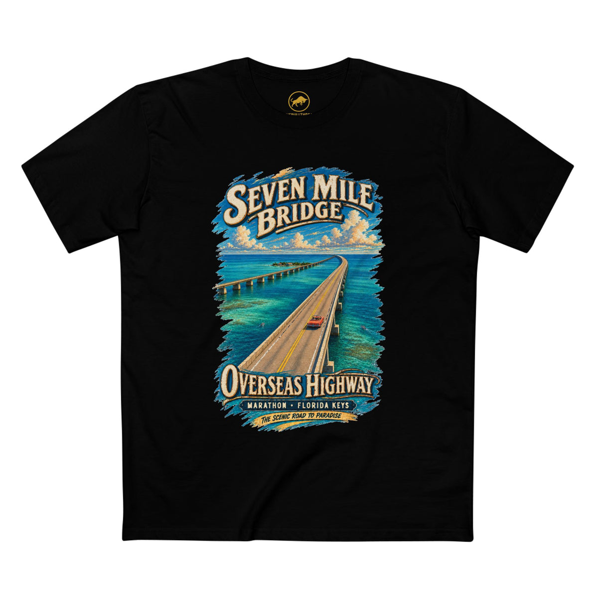 Seven Mile Bridge Shirt, Florida Keys T-Shirt, Overseas Highway US 1 Tee, Marathon Florida Road Trip Gift, Road to Paradise.