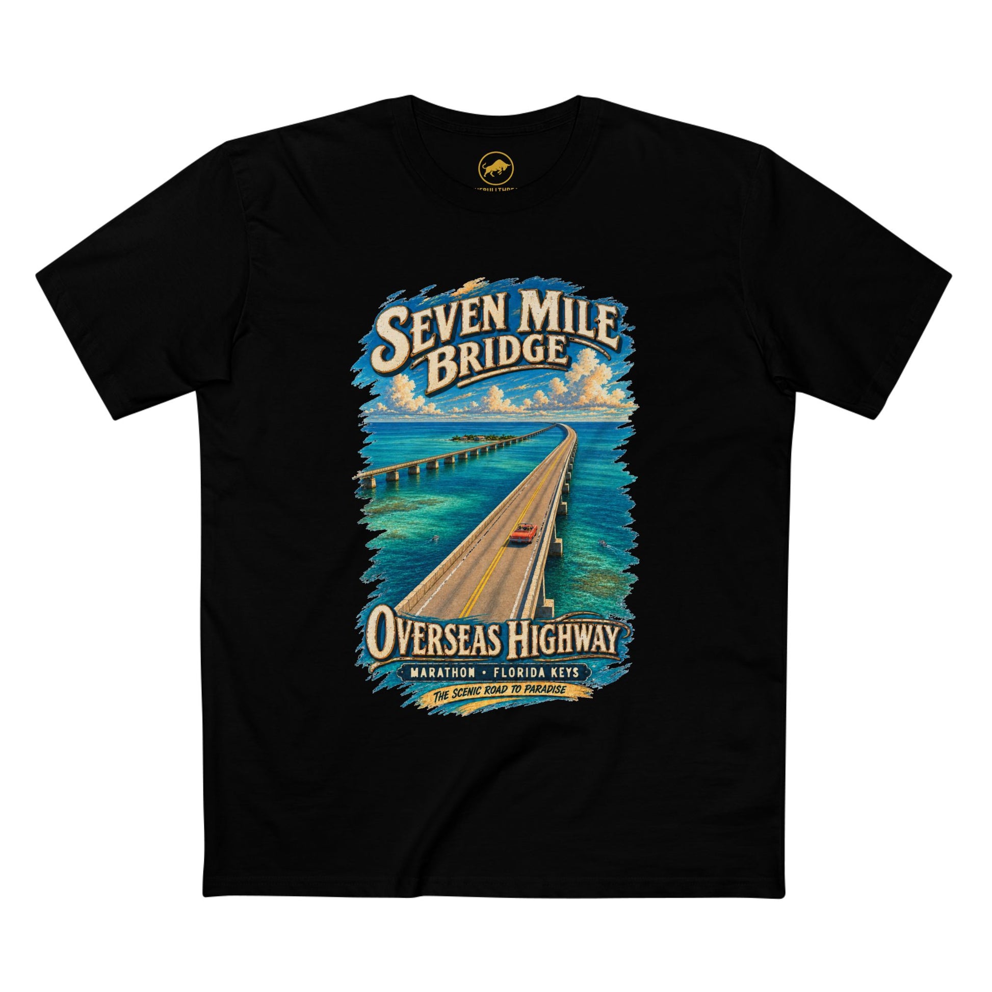 Seven Mile Bridge Shirt, Florida Keys T-Shirt, Overseas Highway US 1 Tee, Marathon Florida Road Trip Gift, Road to Paradise.