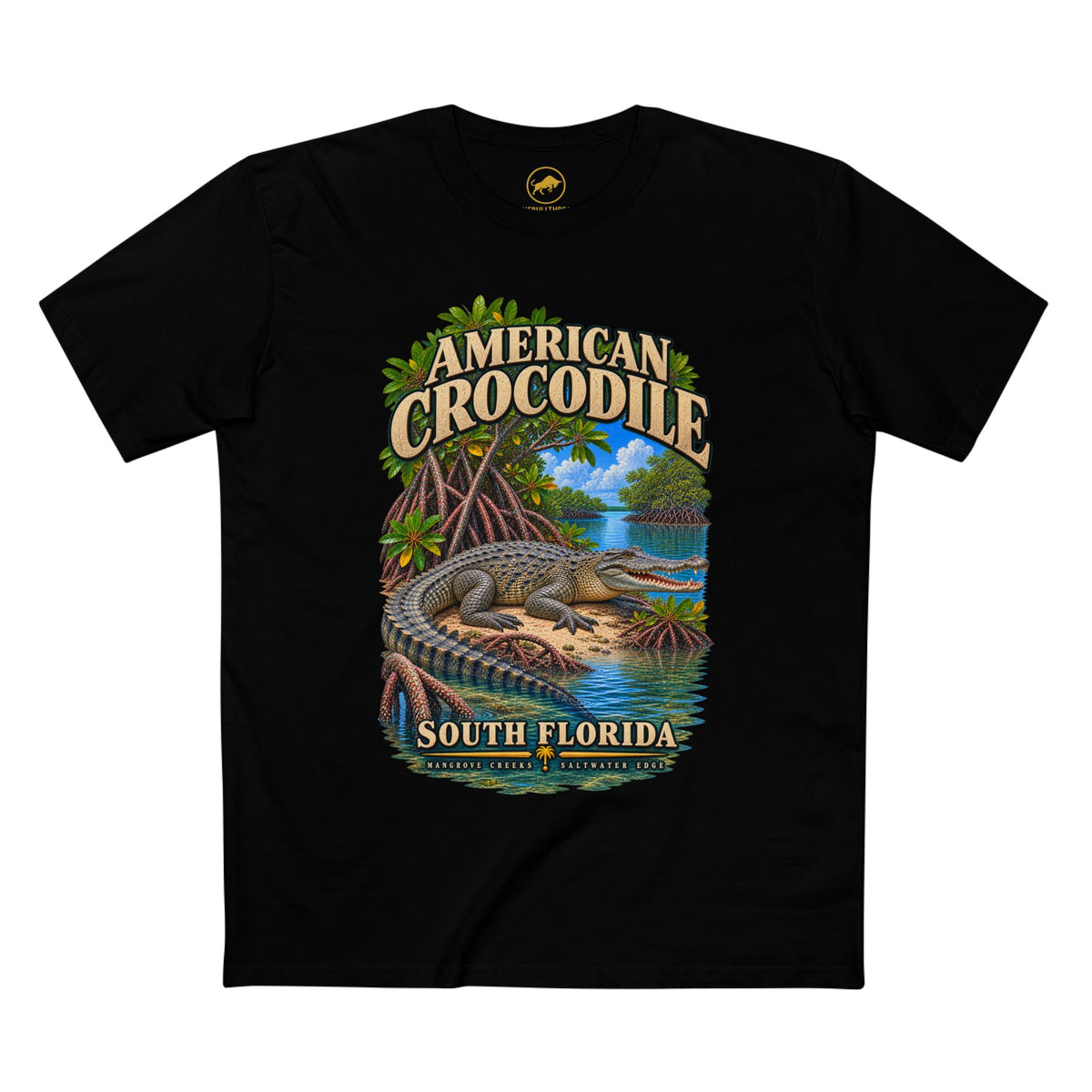 American Crocodile Shirt, South Florida Wildlife T Shirt, Crocodile Shirt, Mangrove Creek Reptile Tee, Florida Nature Gift.