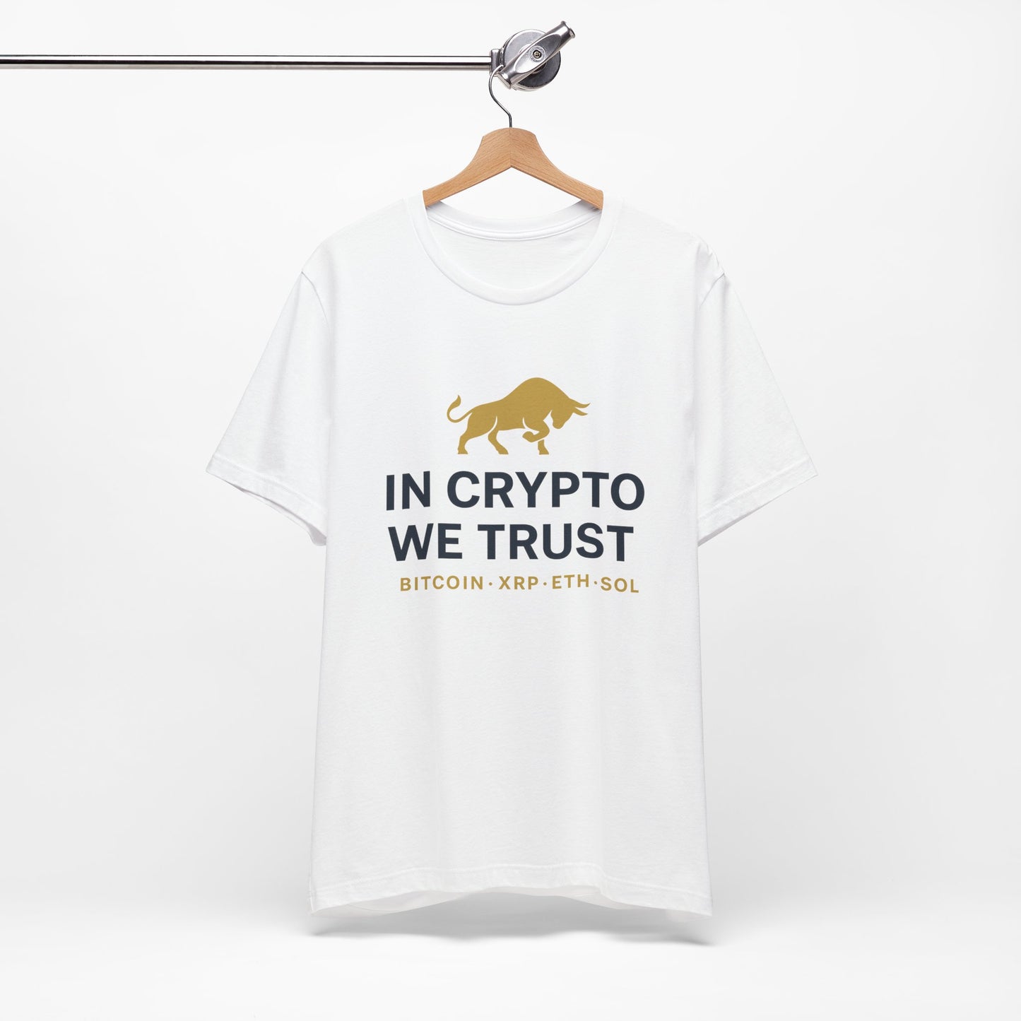 In Crypto We Trust - Premium Bitcoin XRP ETH SOL Bull Shirt.