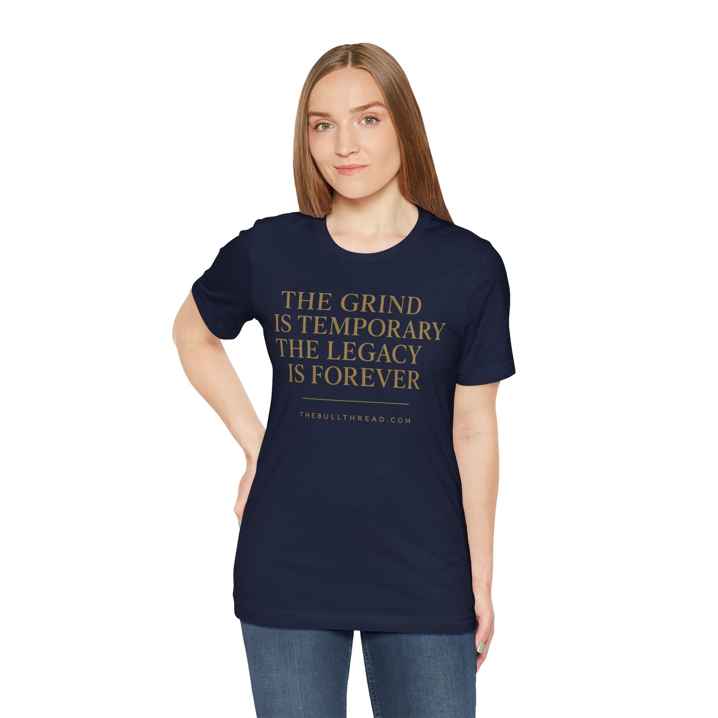The Grind is Temporary Legacy is Forever Shirt - Motivational Quote Tee - Charging Bull Gold Print Streetwear - Entrepreneur Investor Shirt