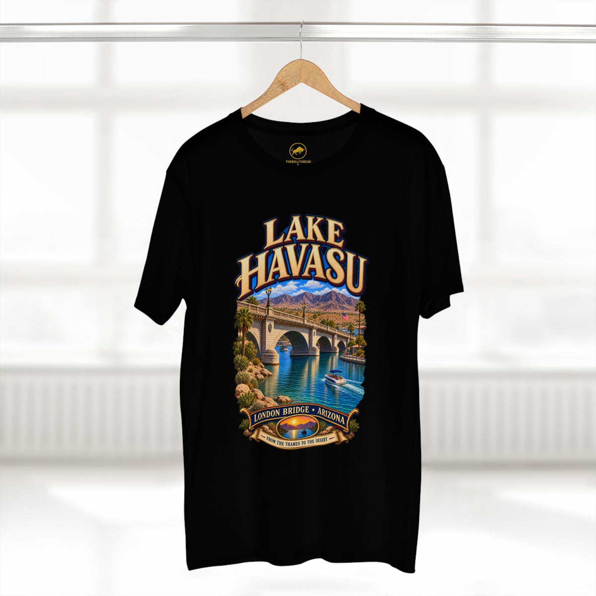 Lake Havasu London Bridge T-Shirt, Arizona Desert Travel Shirt, Bridgewater Channel Vacation Tee.