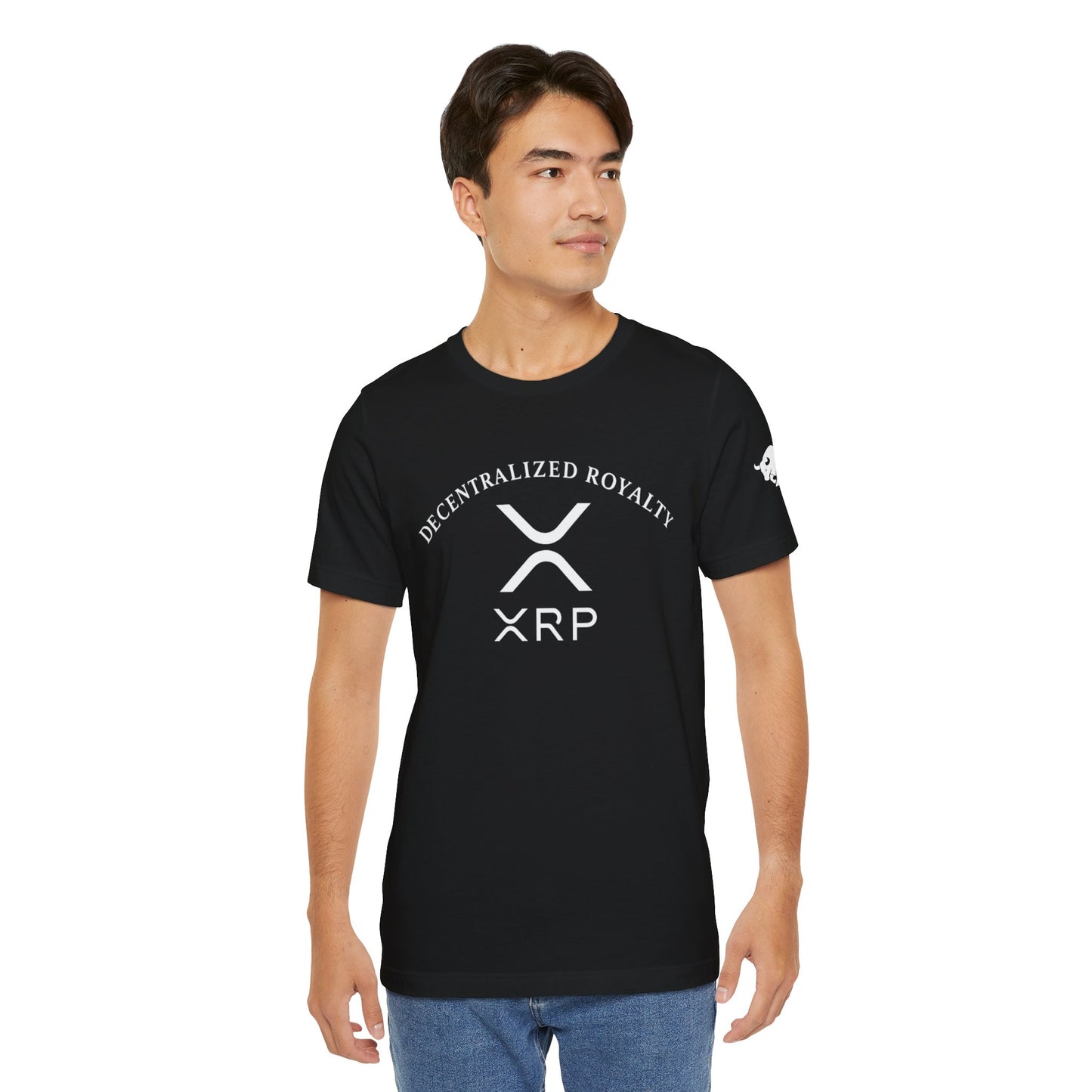 Premium XRP Investor Shirt - Decentralized Royalty Bull Sleeve Design by TheBullThread