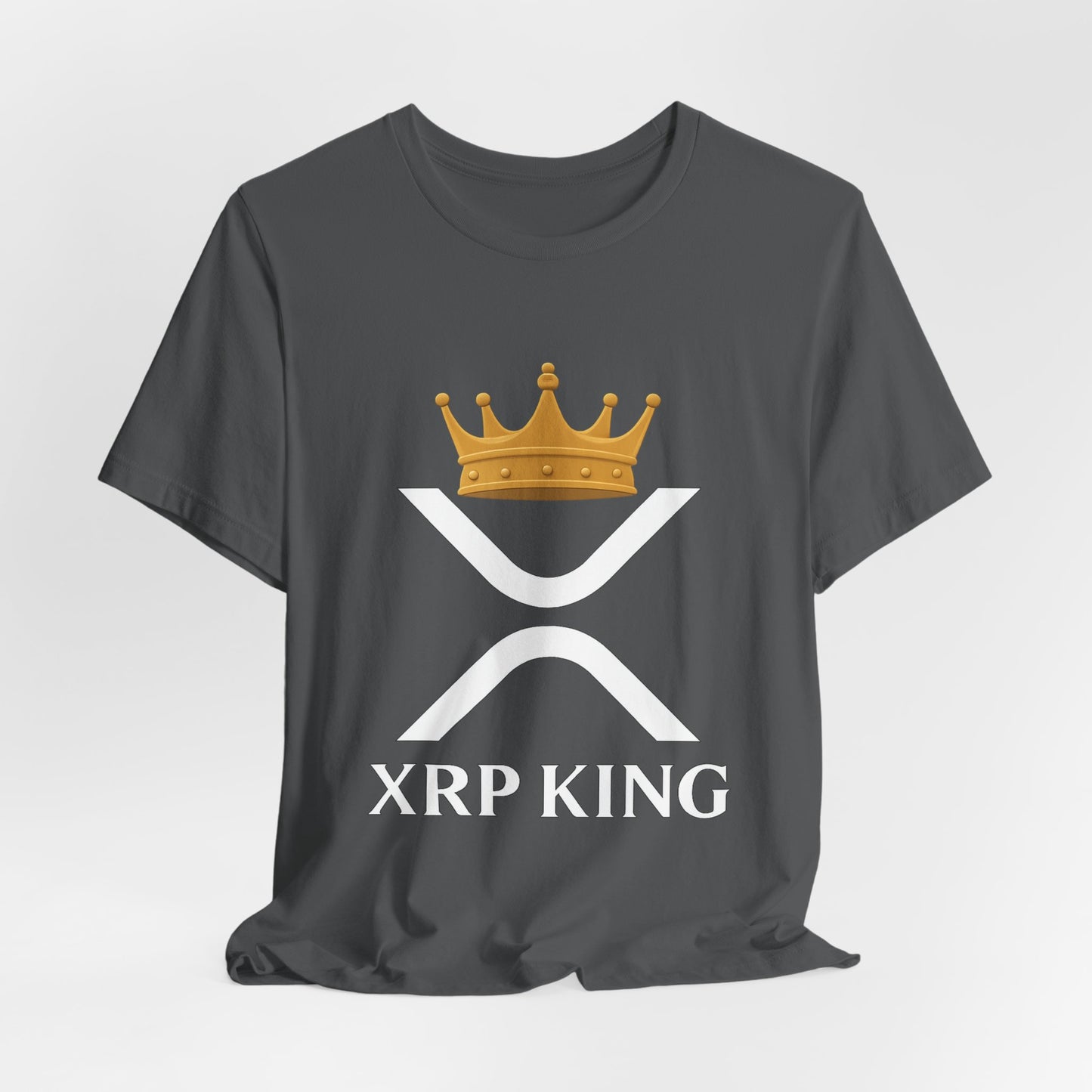 Premium XRP Crypto T-Shirt - XRP King Crowned Royalty Design by TheBullThread