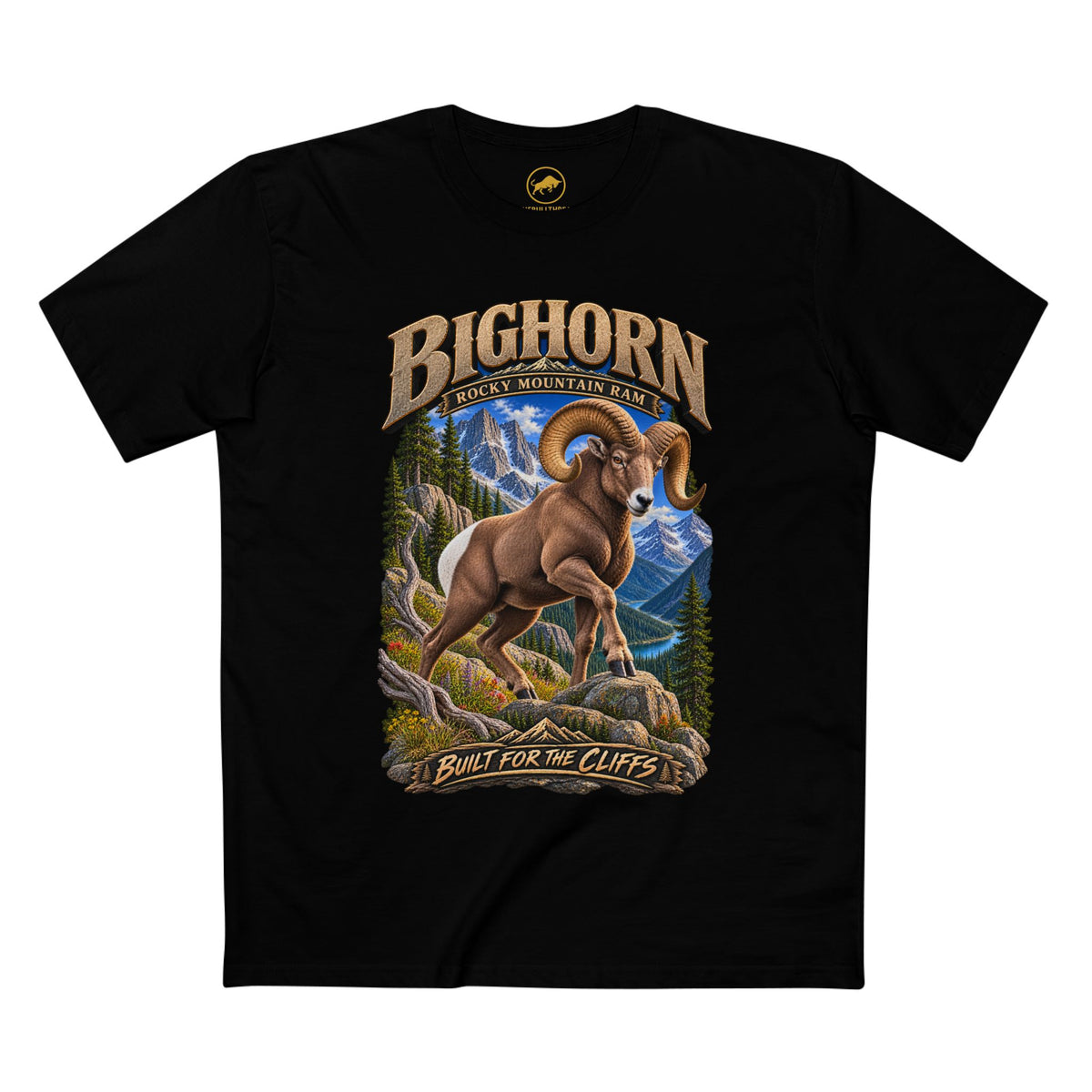 Bighorn Sheep Shirt: Rocky Mountain Ram Wildlife Graphic Tee