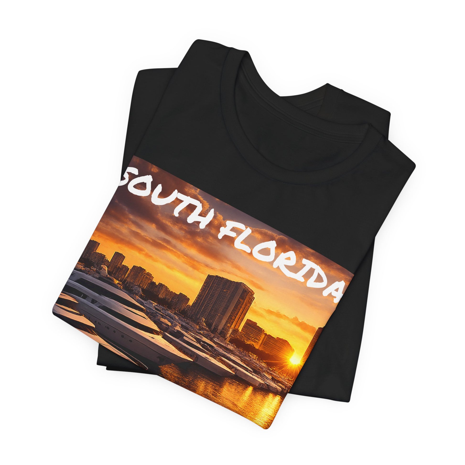 South Florida Yachts Shirt Sunset - Premium Coastal Florida Tee - Luxury Boat Lifestyle Shirt - Ocean Marina Graphic Tee - Beach Yacht Shirt.