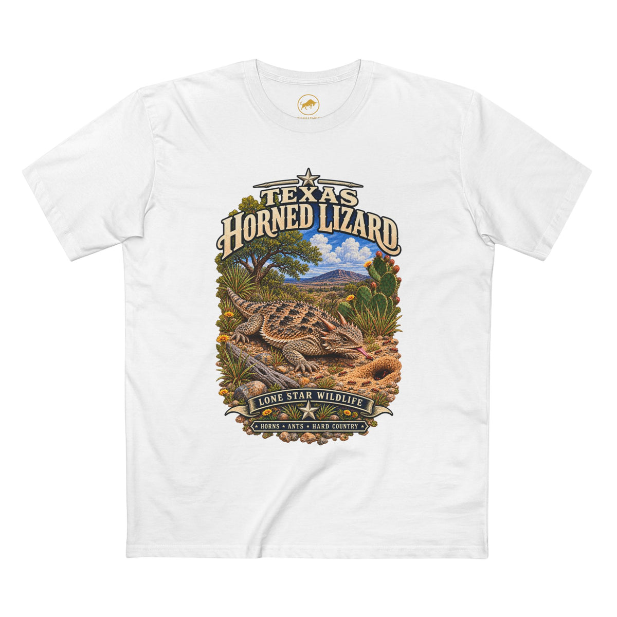 Texas Horned Lizard Shirt, Horny Toad T-Shirt, Texas Wildlife Tee, Western Desert Reptile Shirt, Southwest Nature Gift