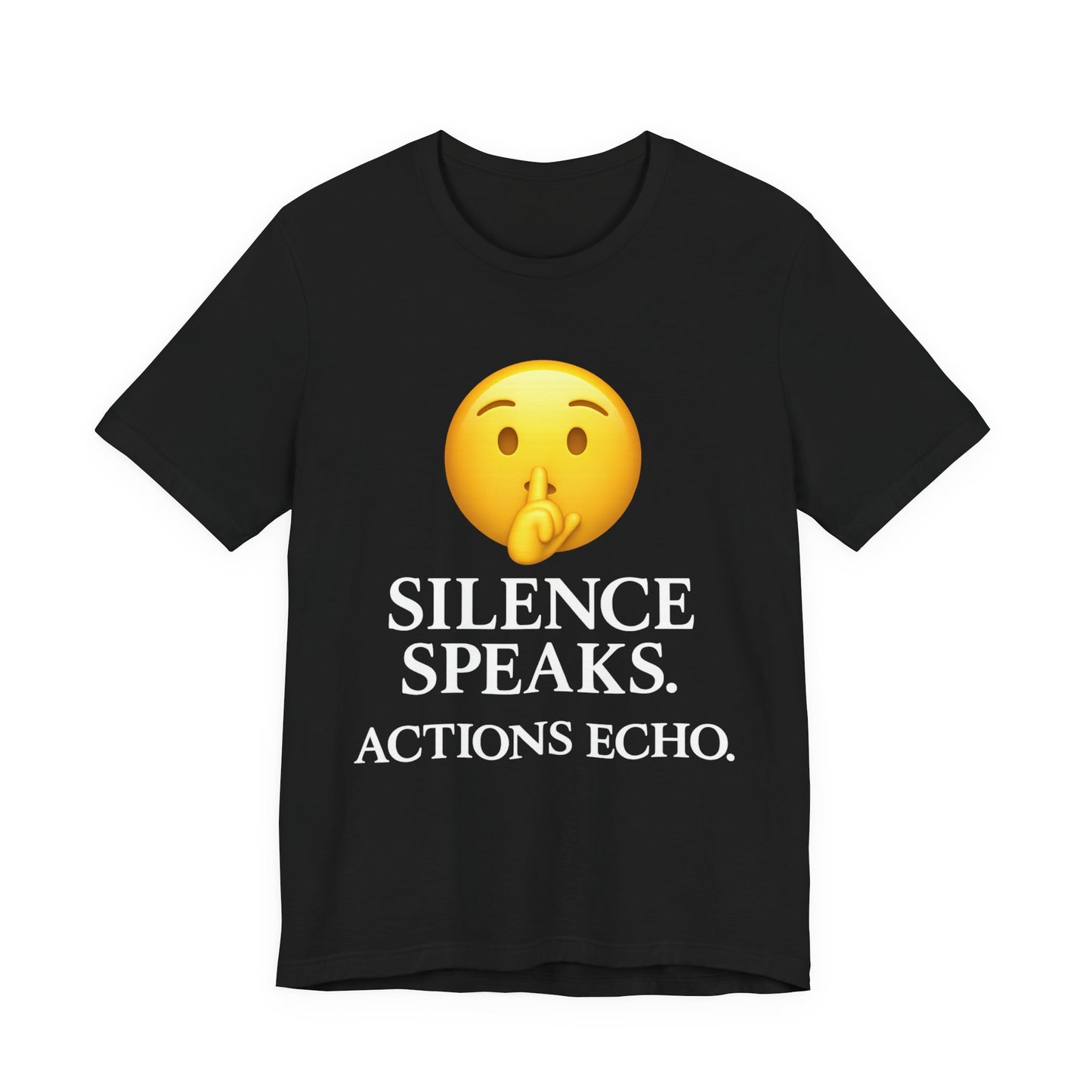 Silence Speaks Actions Echo Shirt - Motivational Quote T-Shirt - Charging Bull Graphic Tee - Inspirational Streetwear by TheBullThread
