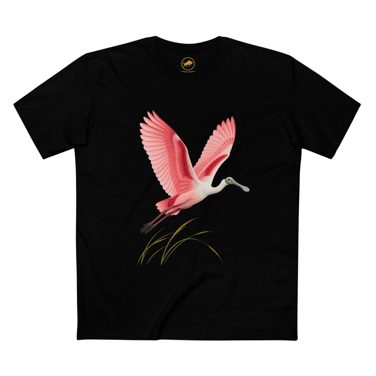 Roseate Spoonbill Shirt, Flying Pink Bird Graphic Tee, Florida Wildlife and Birdwatcher Gift.