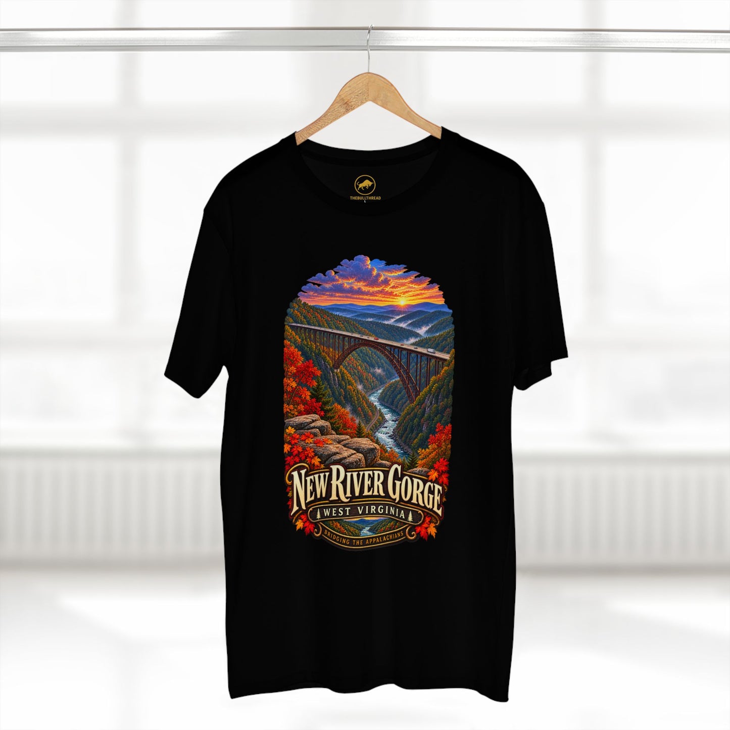 New River Gorge Scenic Bridge Tee | West Virginia Fall Landscape
