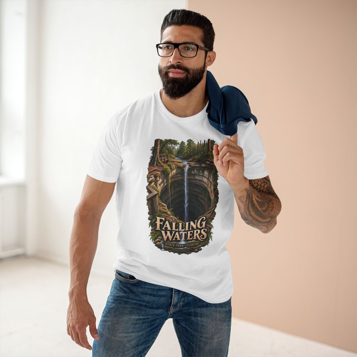 Falling Waters State Park T-Shirt, Floridas Highest Waterfall & Sinkhole Graphic Tee