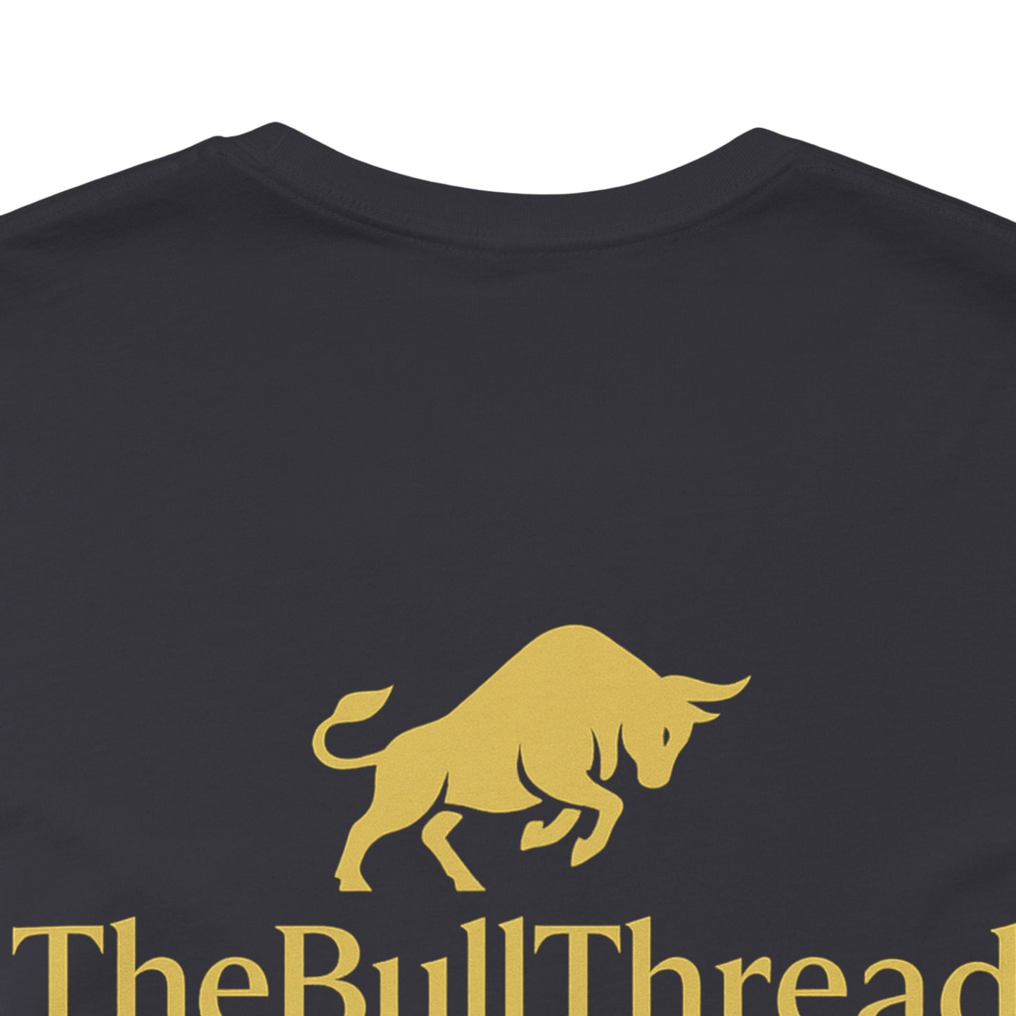 Luxury Crypto Tee - Blessed and Bullish Gold Bull Faith & Finance Design by TheBullThread