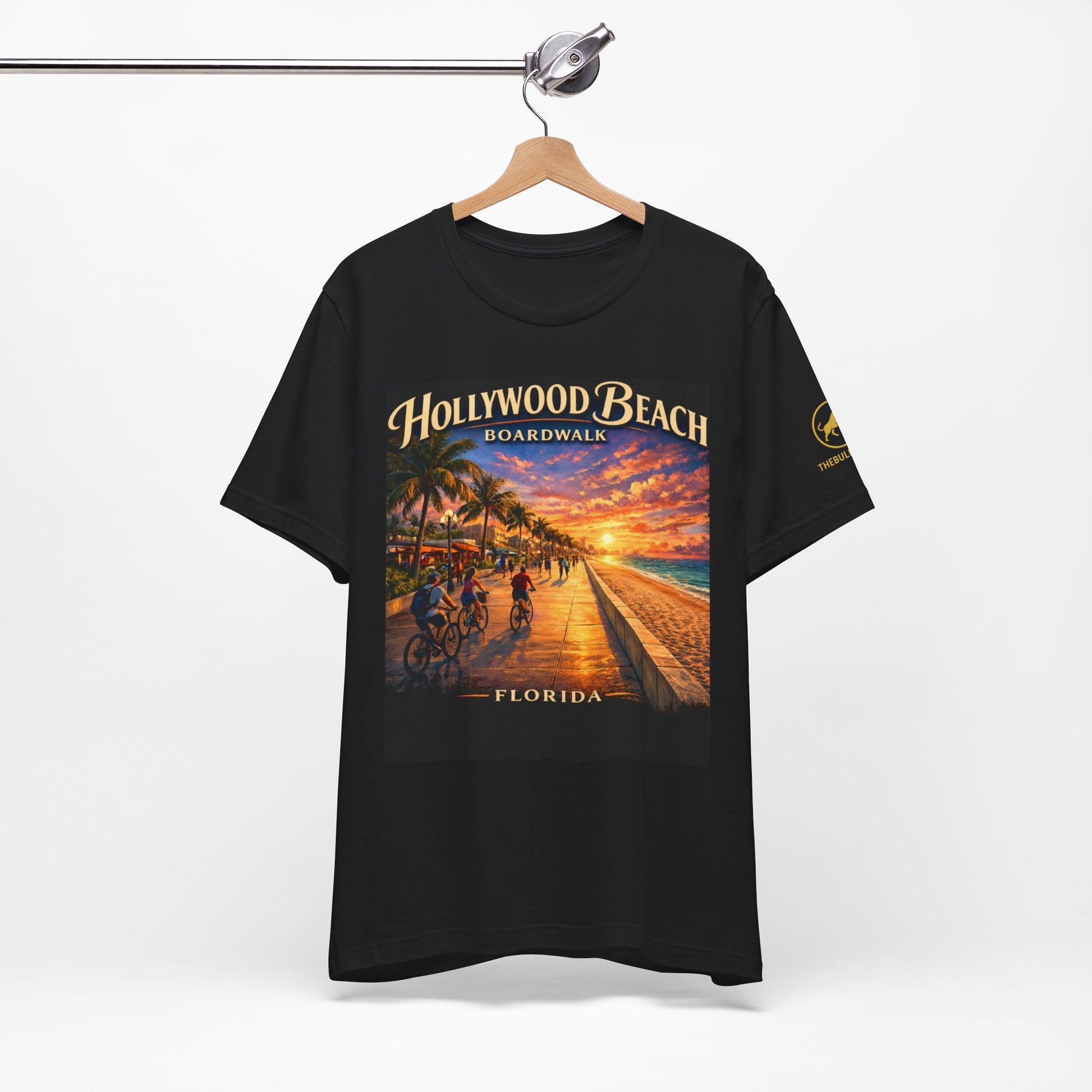 Hollywood Beach Boardwalk Florida Shirt, Hollywood Beach Tee, Florida Beach Shirt, South Florida Boardwalk Tee, Coastal Sunset Shirt.