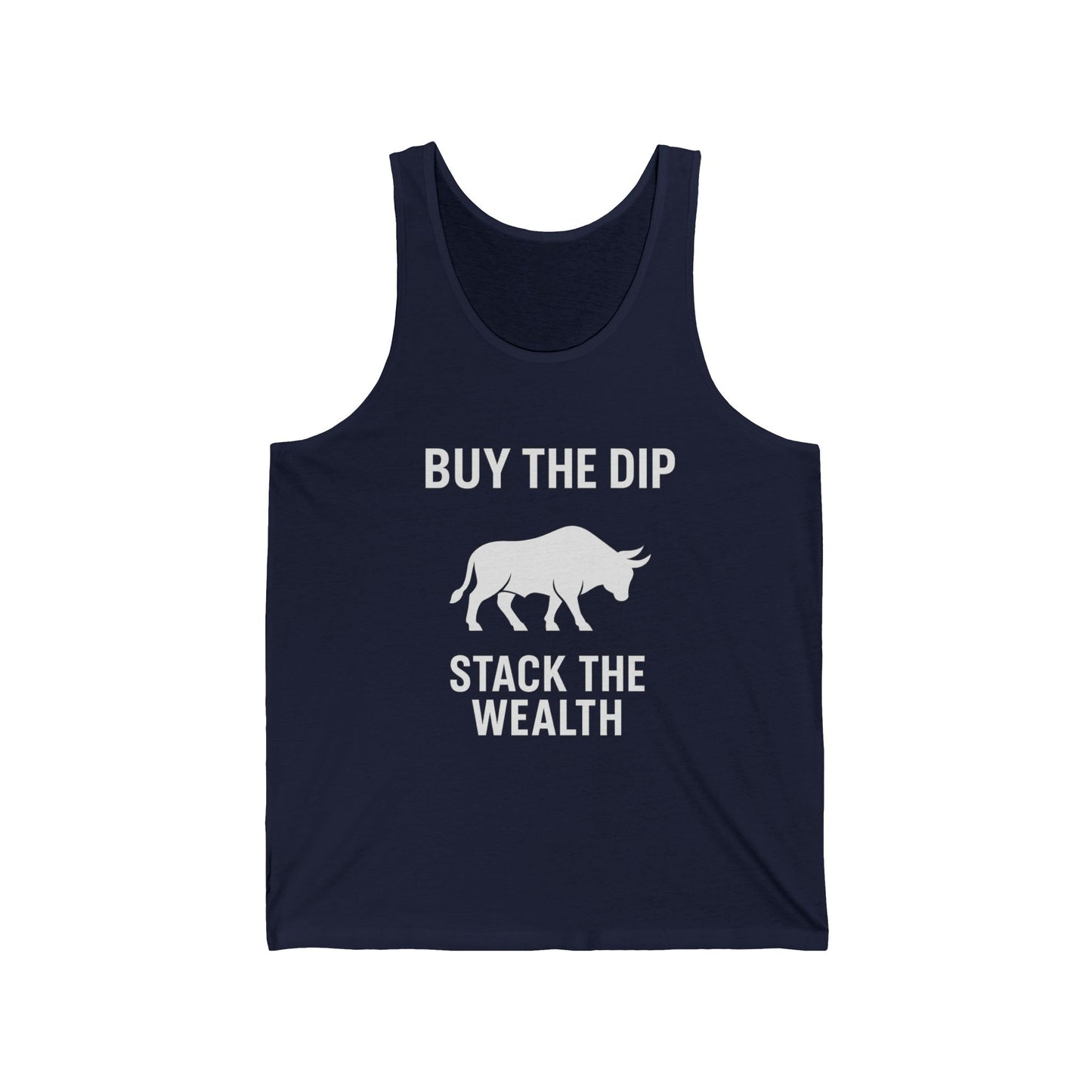 Buy The Dip Stack The Wealth Bull Tank Top | Crypto Investor Shirt | Minimalist Bitcoin XRP Ethereum Gym Tank | TheBullThread.
