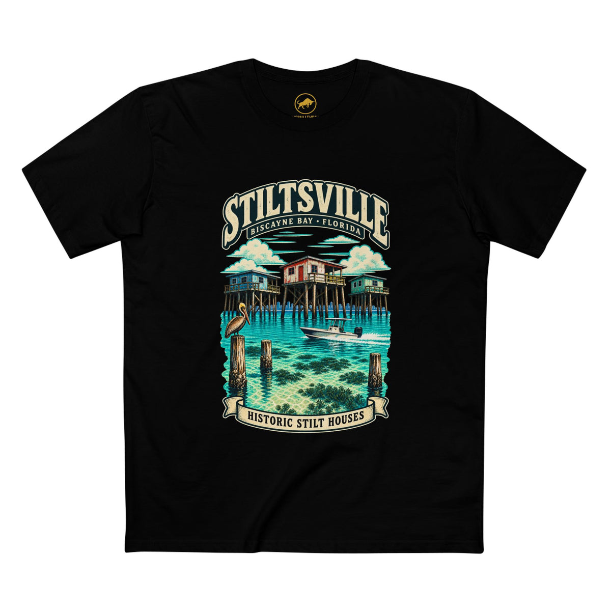 Stiltsville Shirt, Biscayne Bay Florida Historic Stilt Houses and Miami Boating Tee.