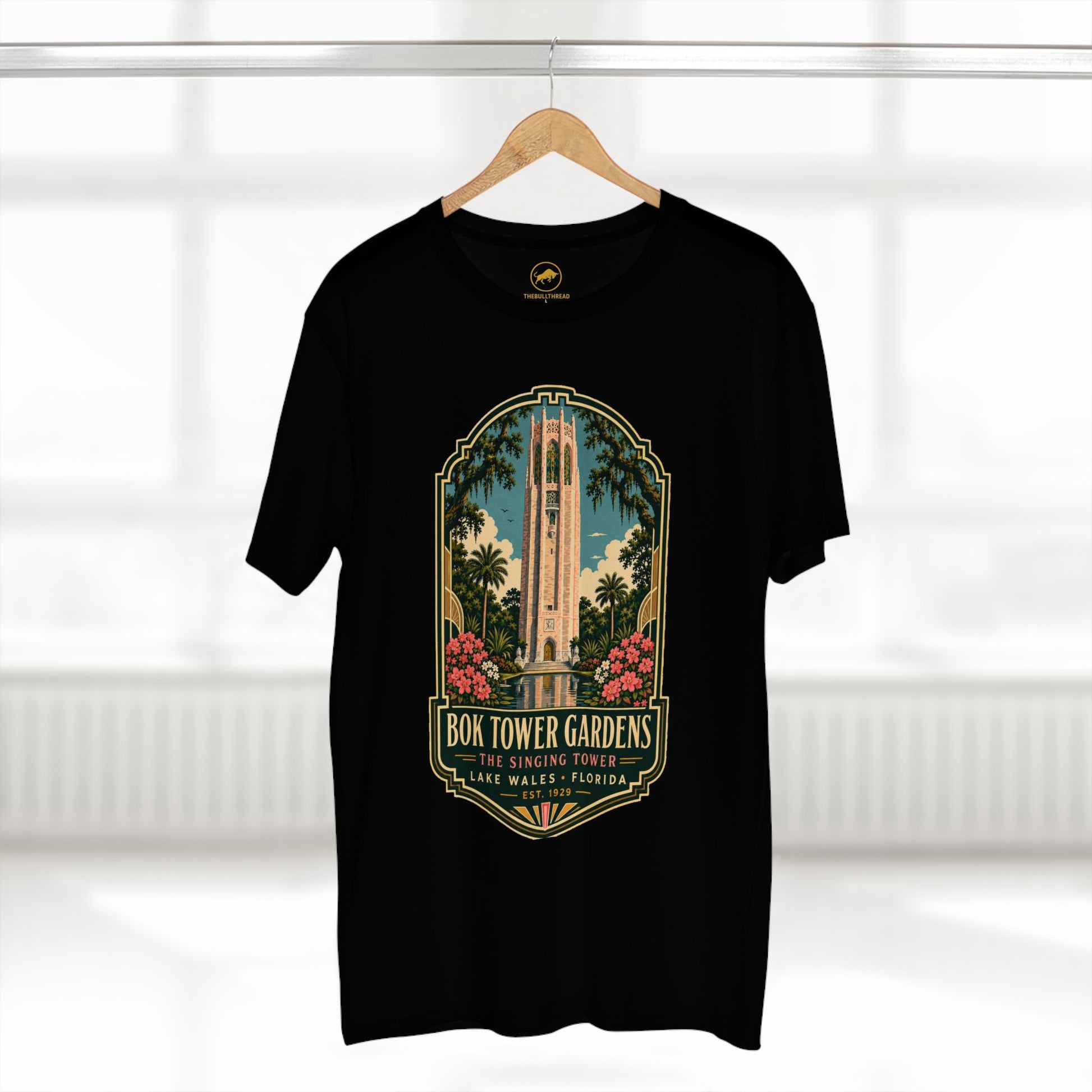 Bok Tower Gardens Shirt, The Singing Tower Tee, Lake Wales Florida T Shirt, Vintage Florida Landmark Gift, AS Colour 5001.