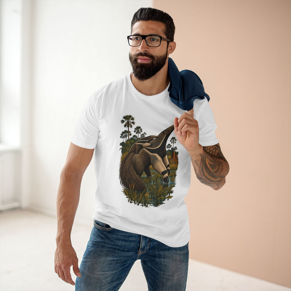 Giant Anteater Mother and Pup Shirt, Pantanal Wildlife Tee, Animal Lover Gift.