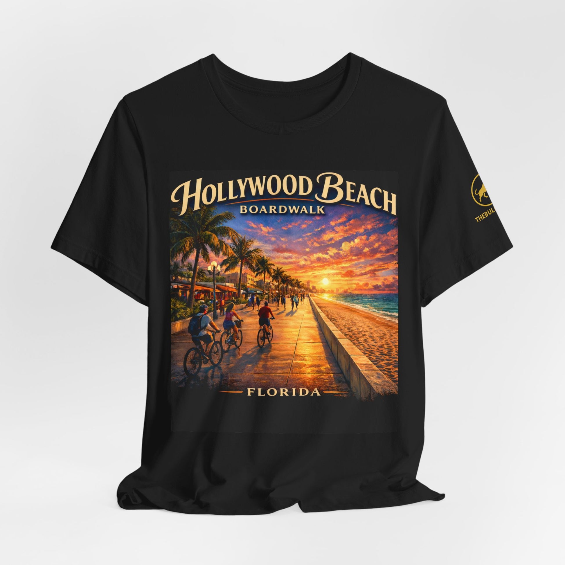 Hollywood Beach Boardwalk Florida Shirt, Hollywood Beach Tee, Florida Beach Shirt, South Florida Boardwalk Tee, Coastal Sunset Shirt.