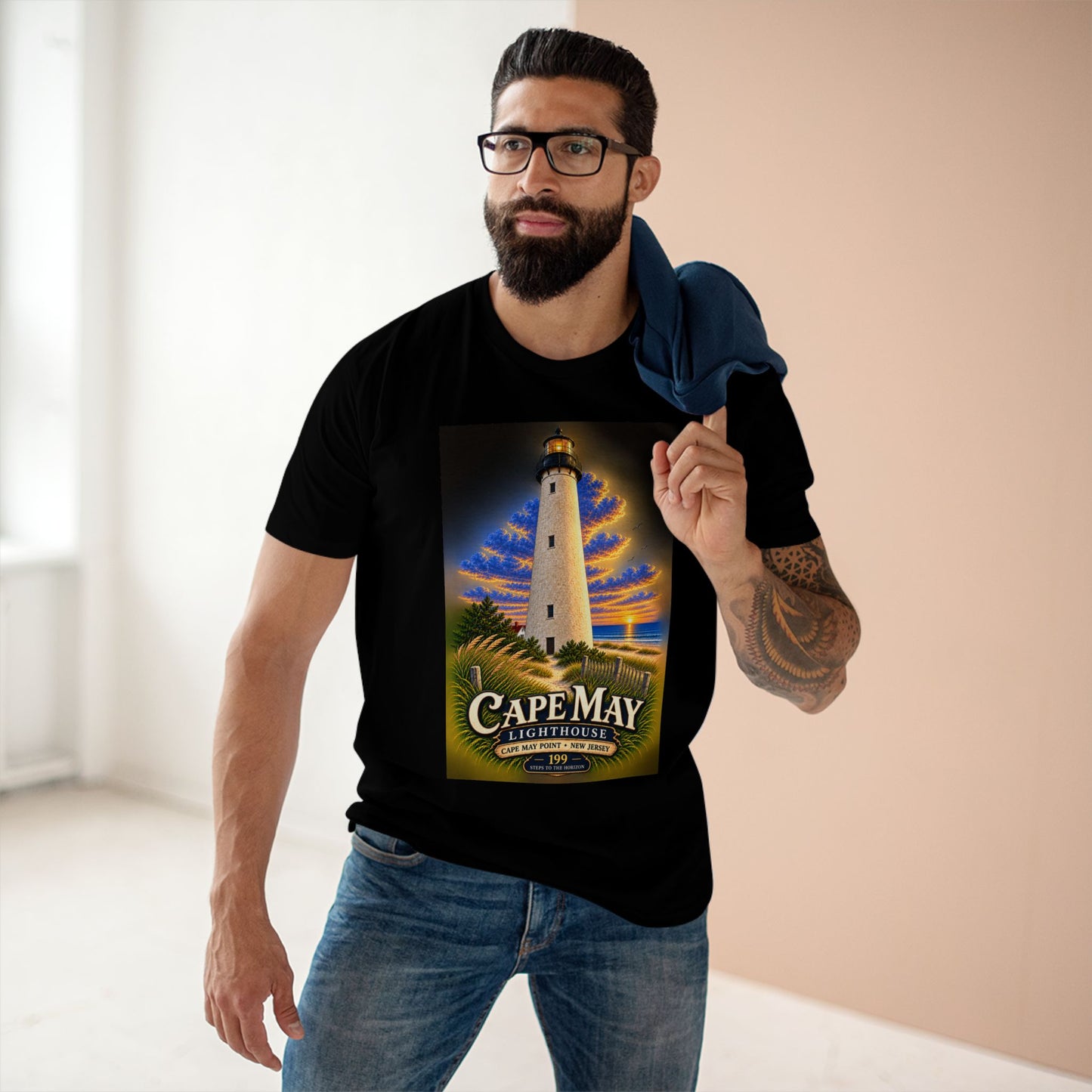 Cape May Lighthouse T-Shirt, Cape May Point New Jersey Coastal Shirt, Jersey Shore Lighthouse Tee