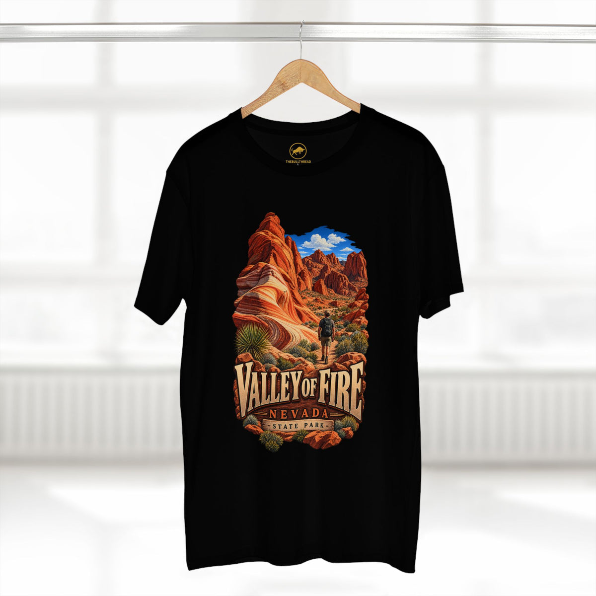 Valley of Fire Shirt, Nevada State Park Red Sandstone Hiking Tee, Desert Travel Gift.