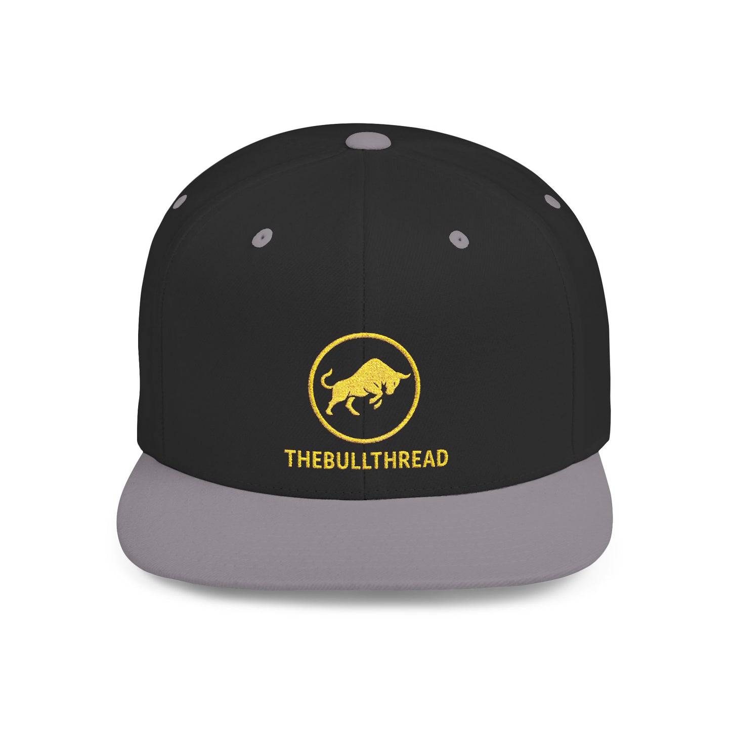 Premium Embroidered Snapback Hat - 6089M Flat-Bill Crypto Cap by TheBullThread
