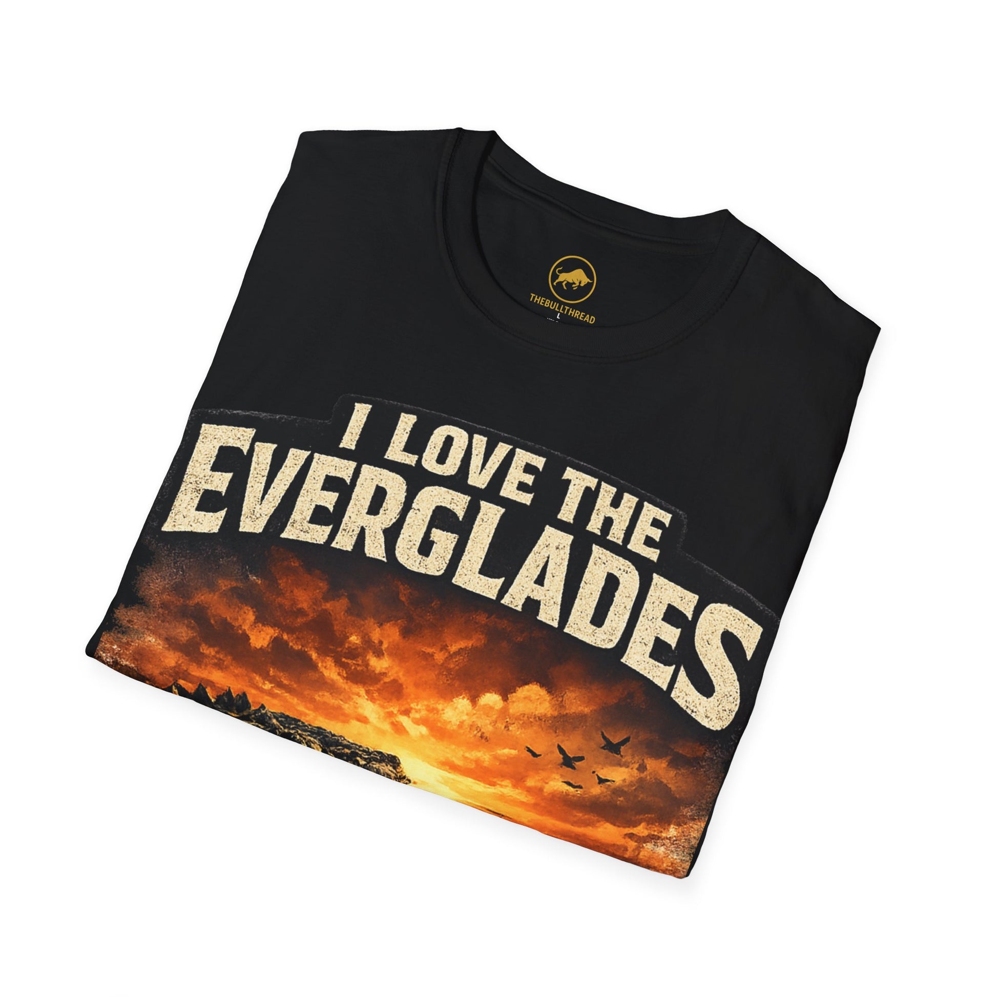I Love The Everglades Premium Black Shirt, Florida Alligator T-Shirt, Everglades Gator Tee, Sawgrass Sunset Shirt, Florida Wildlife Shirt.