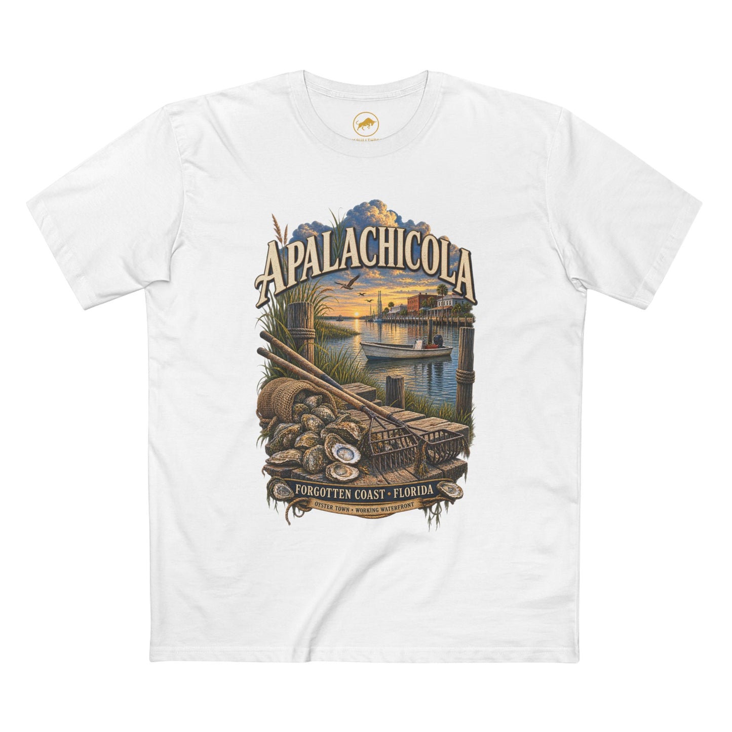 Apalachicola Florida T-Shirt, Forgotten Coast Oyster Town Maritime Heritage Tee.
