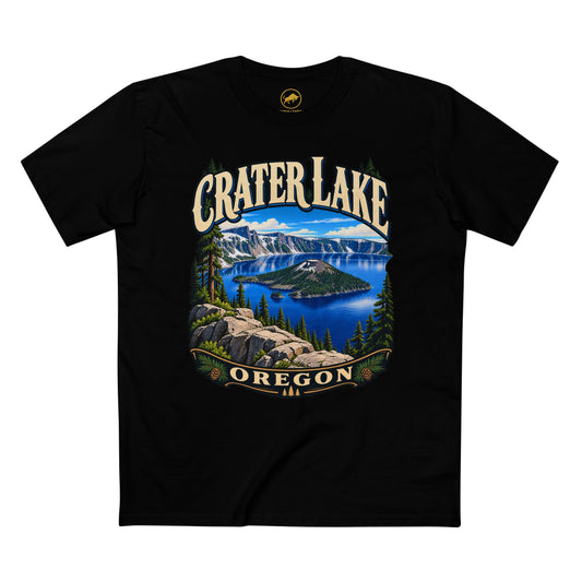 Crater Lake Oregon Shirt - Wizard Island Caldera Landscape Tee
