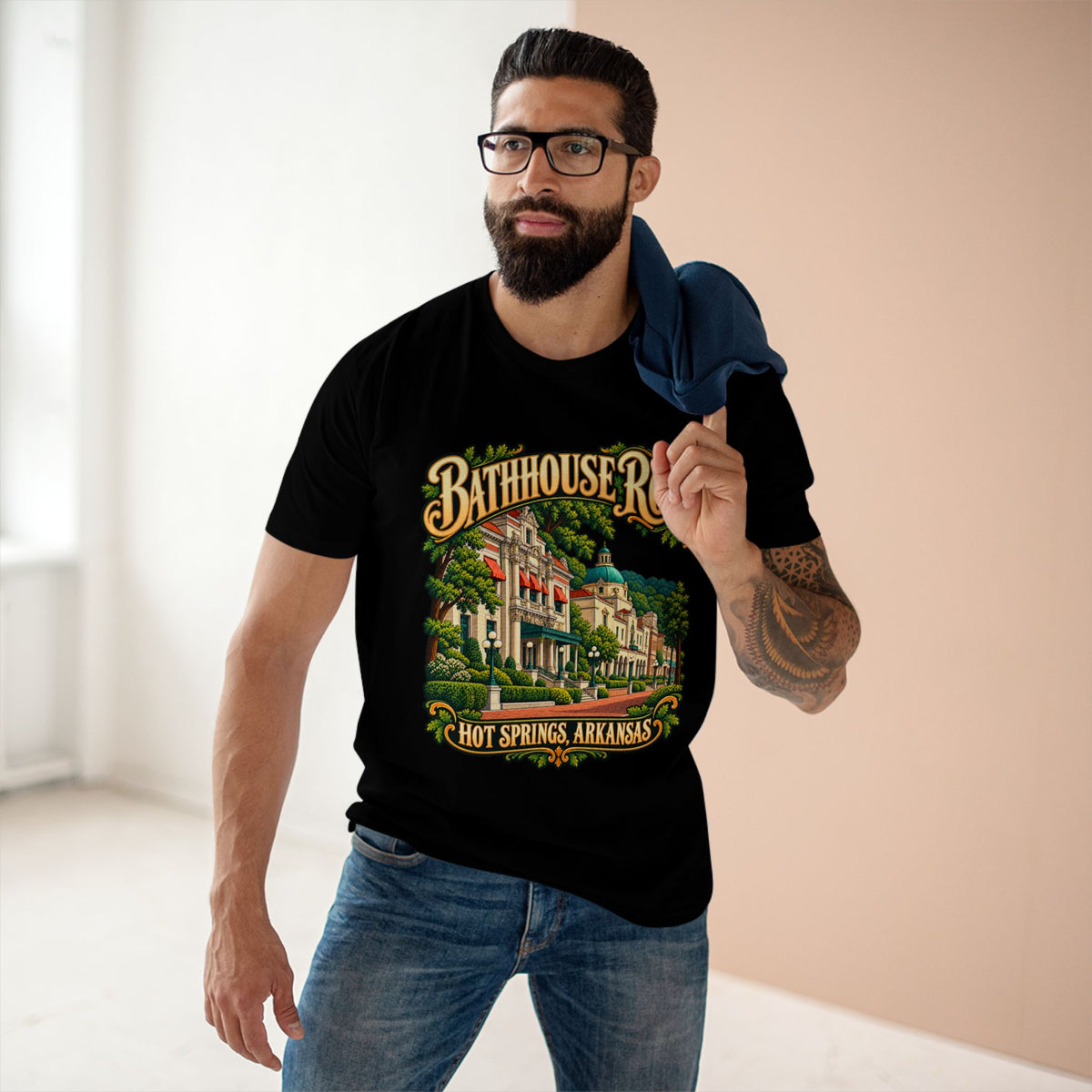 Bathhouse Row Hot Springs Arkansas Shirt, Historic Architecture Travel Tee, Arkansas Vacation Gift.