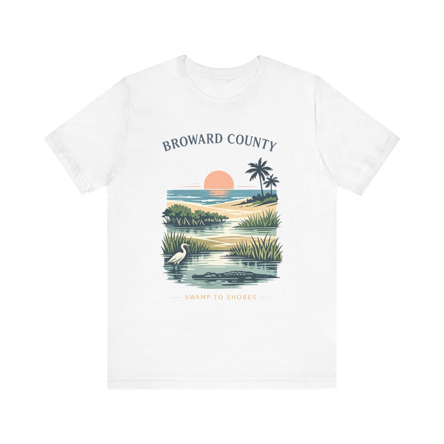 Broward County Florida Shirt - Everglades to Ocean Nature Tee, South Florida Graphic T Shirt, Coastal Art Gift, Mangrove Sunset Shirt.