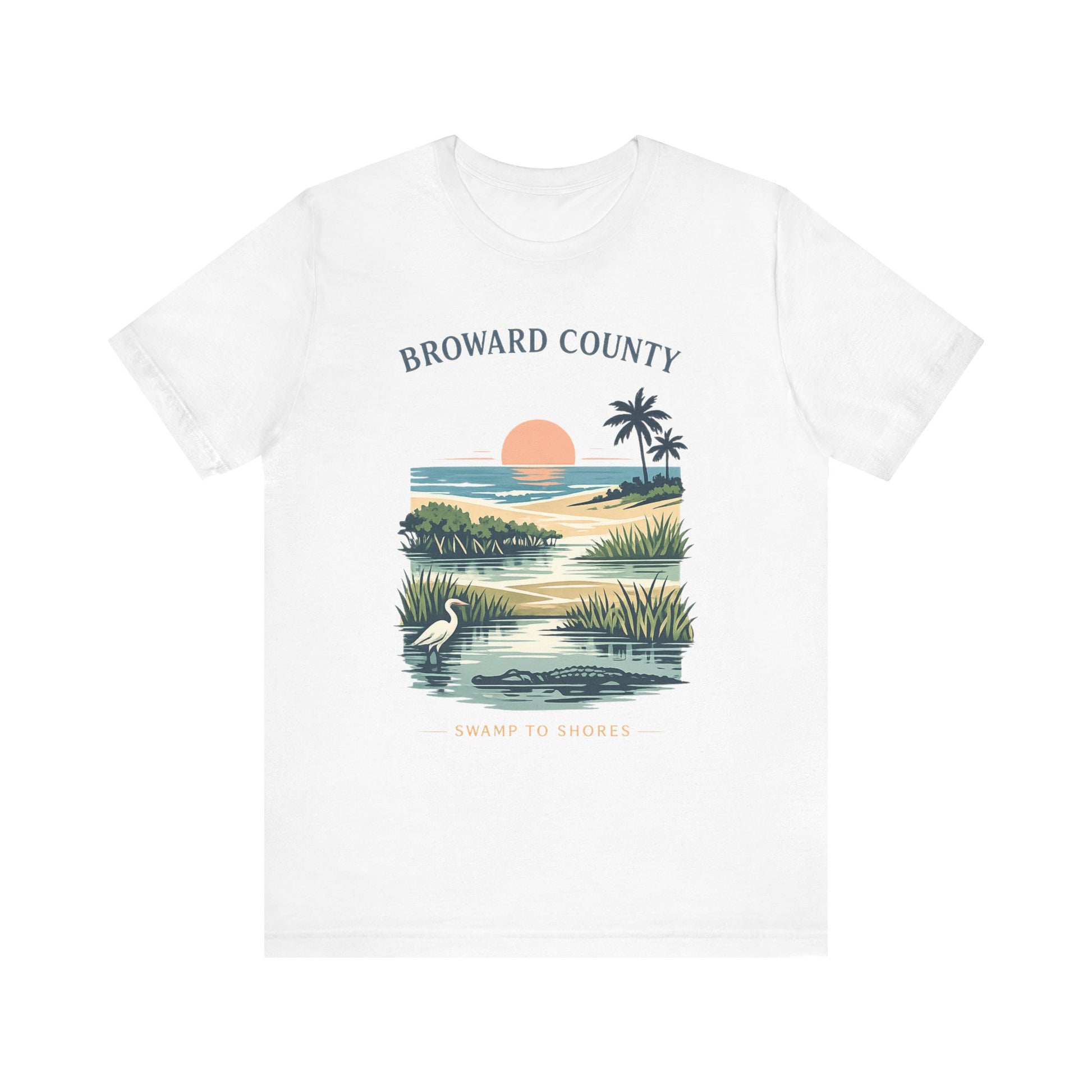 Broward County Florida Shirt - Everglades to Ocean Nature Tee, South Florida Graphic T Shirt, Coastal Art Gift, Mangrove Sunset Shirt.