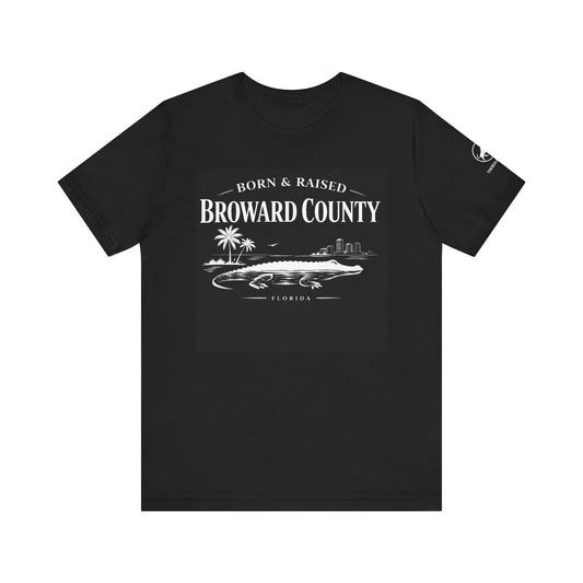 Broward County Born & Raised Shirt, South Florida Gator Tee, 954 Florida Local Shirt, Fort Lauderdale Beach, Premium Streetwear.