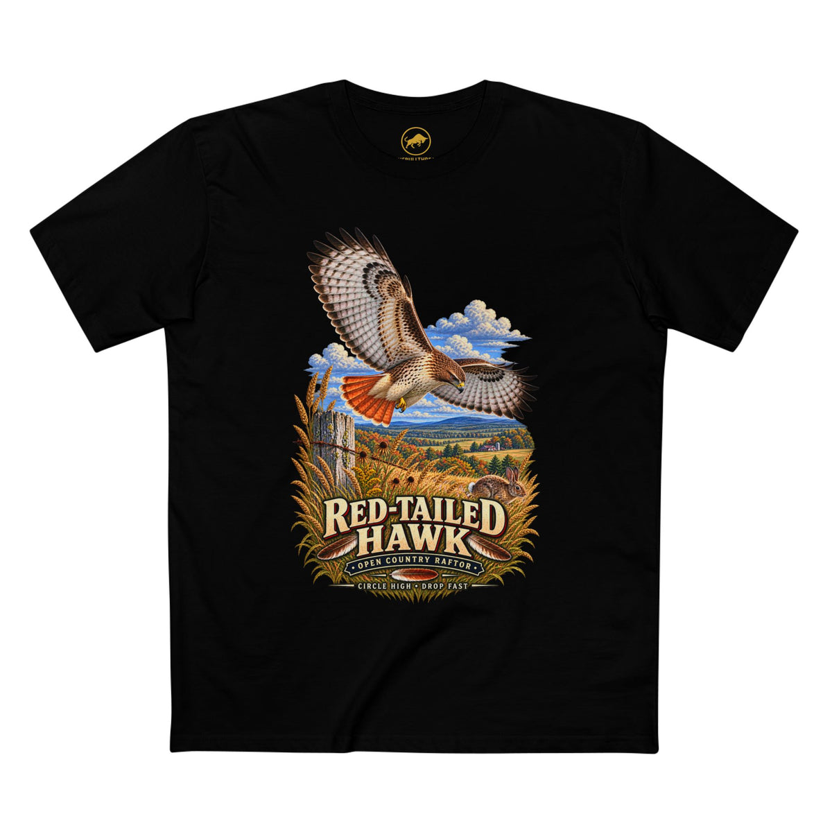 Red-Tailed Hawk Shirt: Birding Raptor Tee, Birdwatcher Gift, Bird of Prey Wildlife T-Shirt.