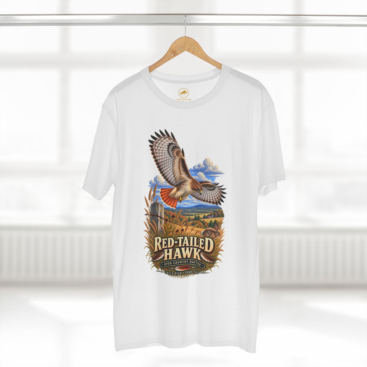 Red-Tailed Hawk Shirt: Birding Raptor Tee, Birdwatcher Gift, Bird of Prey Wildlife T-Shirt.