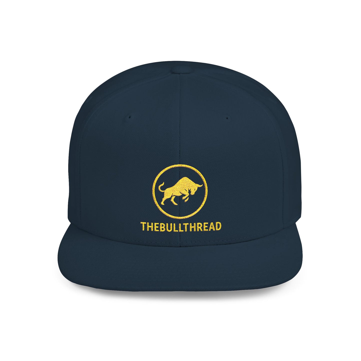 Premium Embroidered Snapback Hat - 6089M Flat-Bill Crypto Cap by TheBullThread