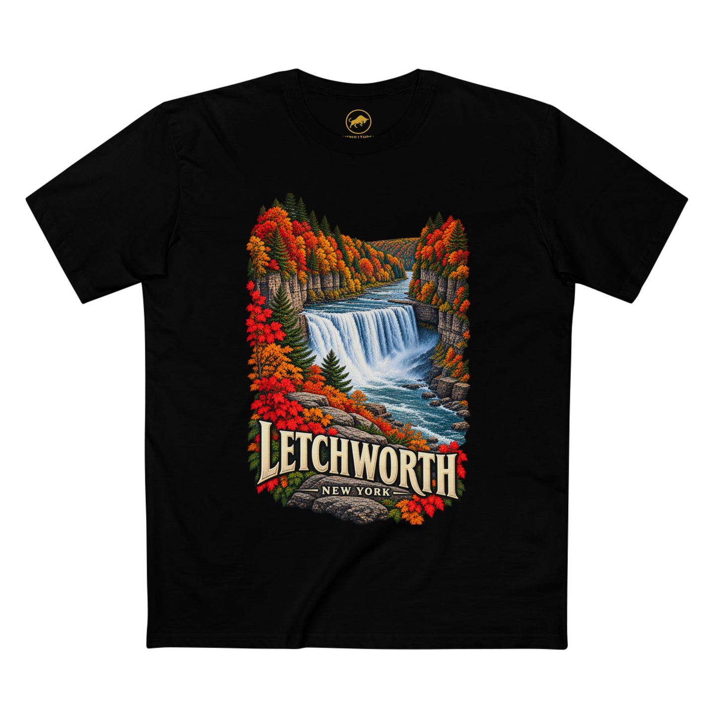 Letchworth State Park Shirt, New York Waterfall T-Shirt, Fall Foliage Hiking Tee, Upstate NY Nature Travel Gift.