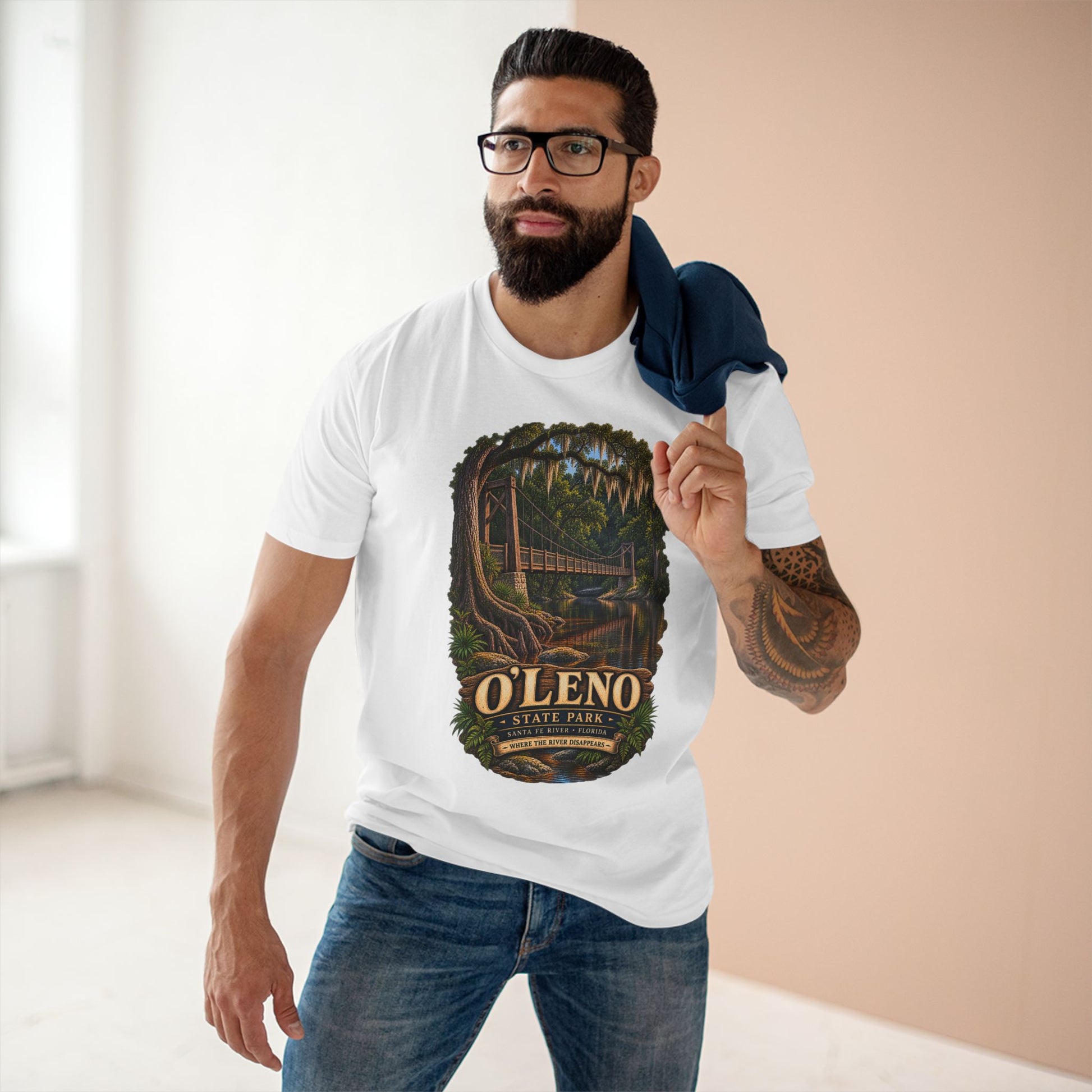 O Leno State Park Shirt Santa Fe River Florida Tee Historic Suspension Bridge.