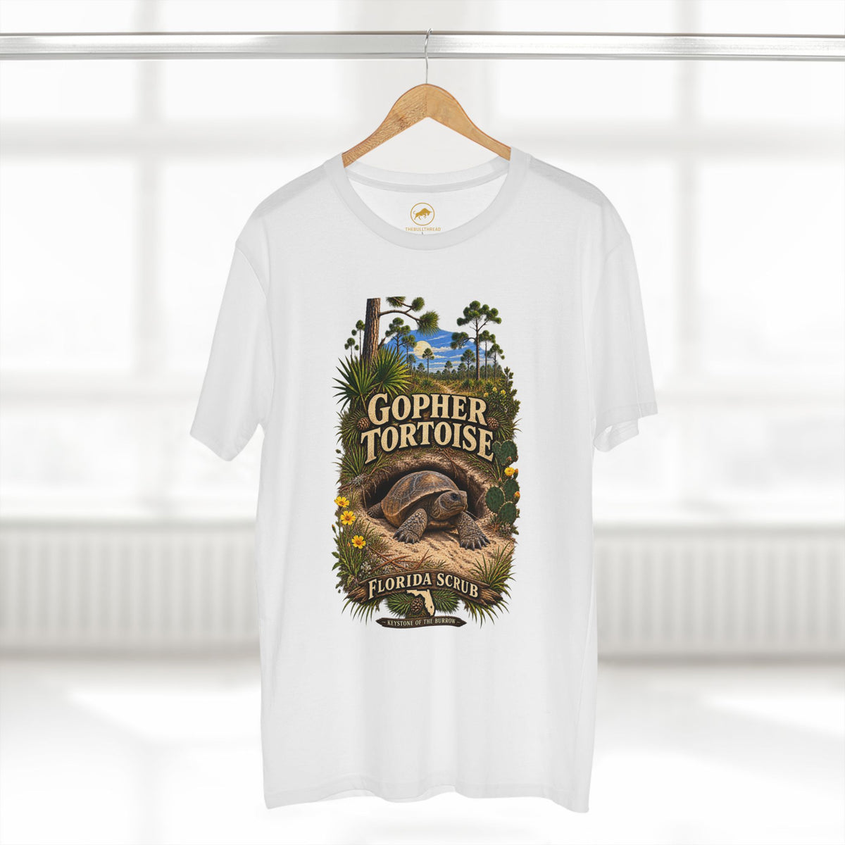 Gopher Tortoise Shirt, Florida Scrub Wildlife Graphic Tee, Natural History T-Shirt