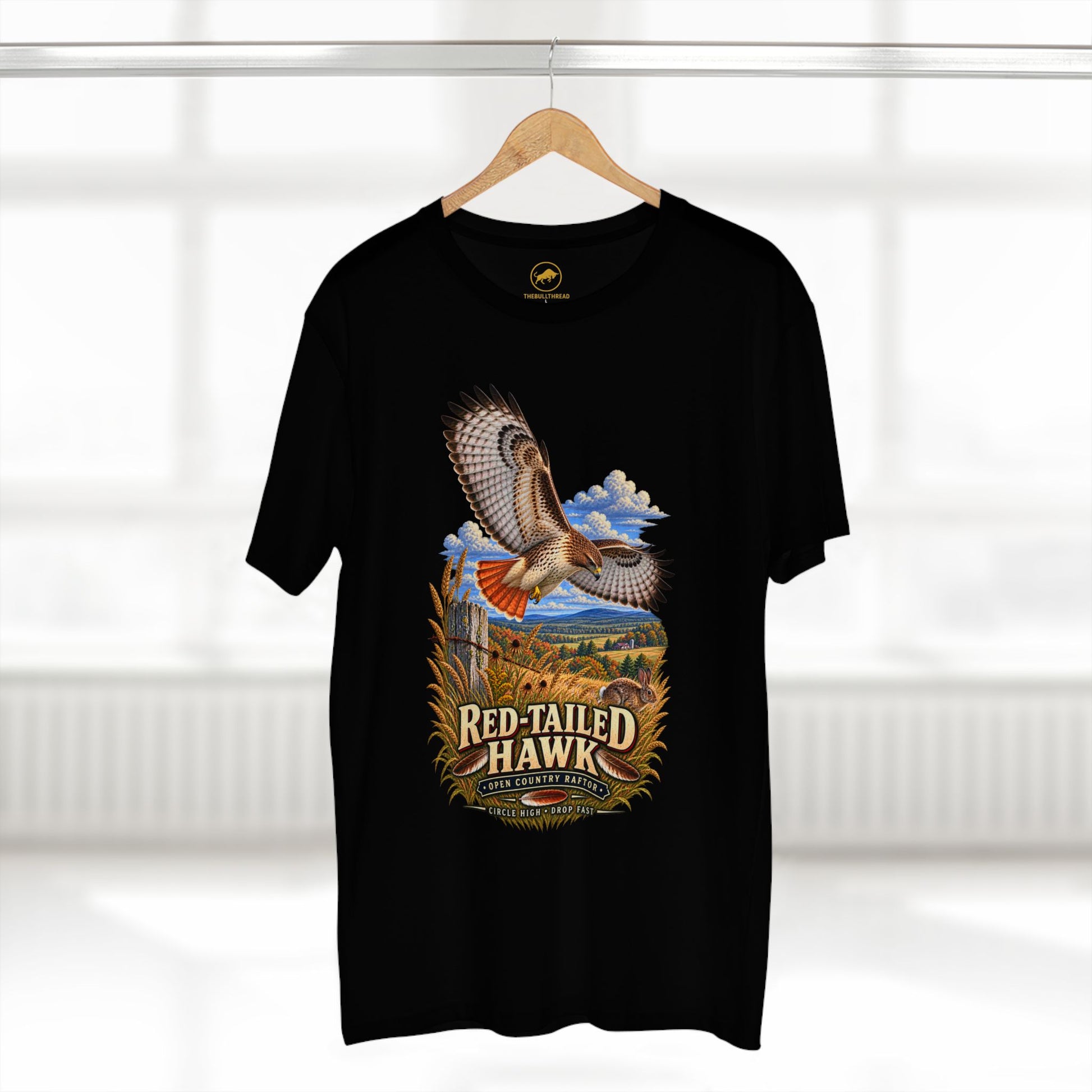 Red-Tailed Hawk Shirt: Birding Raptor Tee, Birdwatcher Gift, Bird of Prey Wildlife T-Shirt.