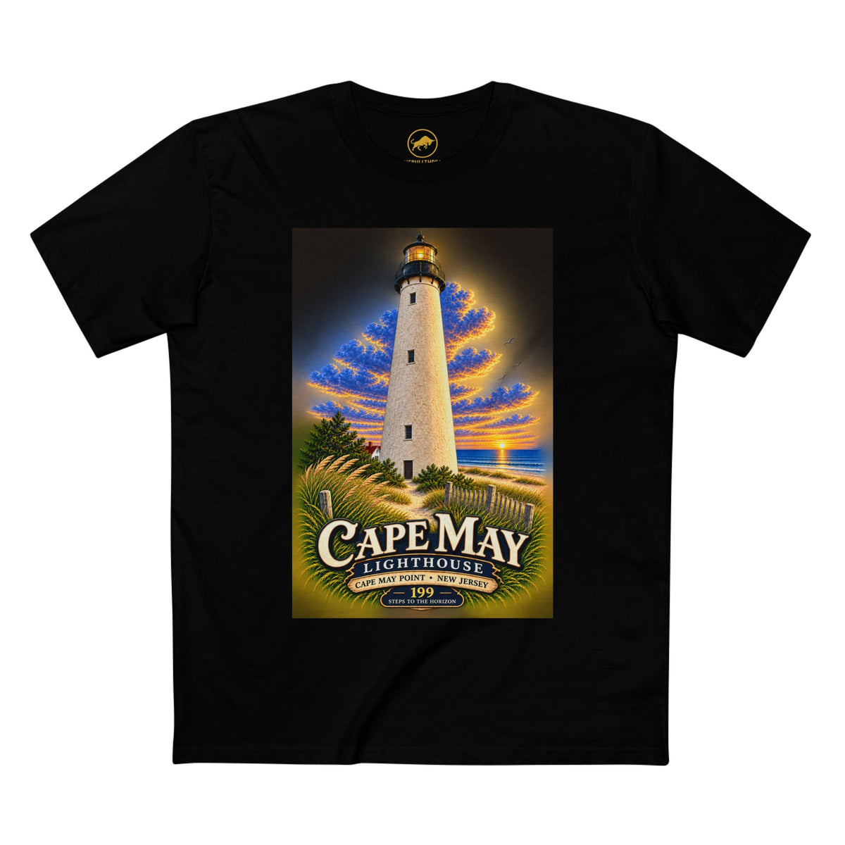 Cape May Lighthouse T-Shirt, Cape May Point New Jersey Coastal Shirt, Jersey Shore Lighthouse Tee.