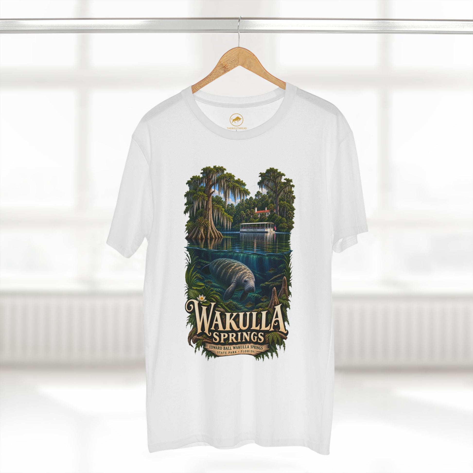 Wakulla Springs Shirt, Florida Manatee Graphic Tee, Edward Ball State Park Travel Souvenir.