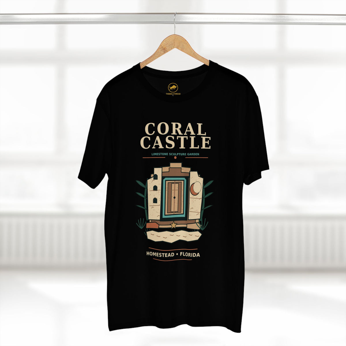 Coral Castle Shirt, Homestead Florida Limestone Gate Graphic Tee.