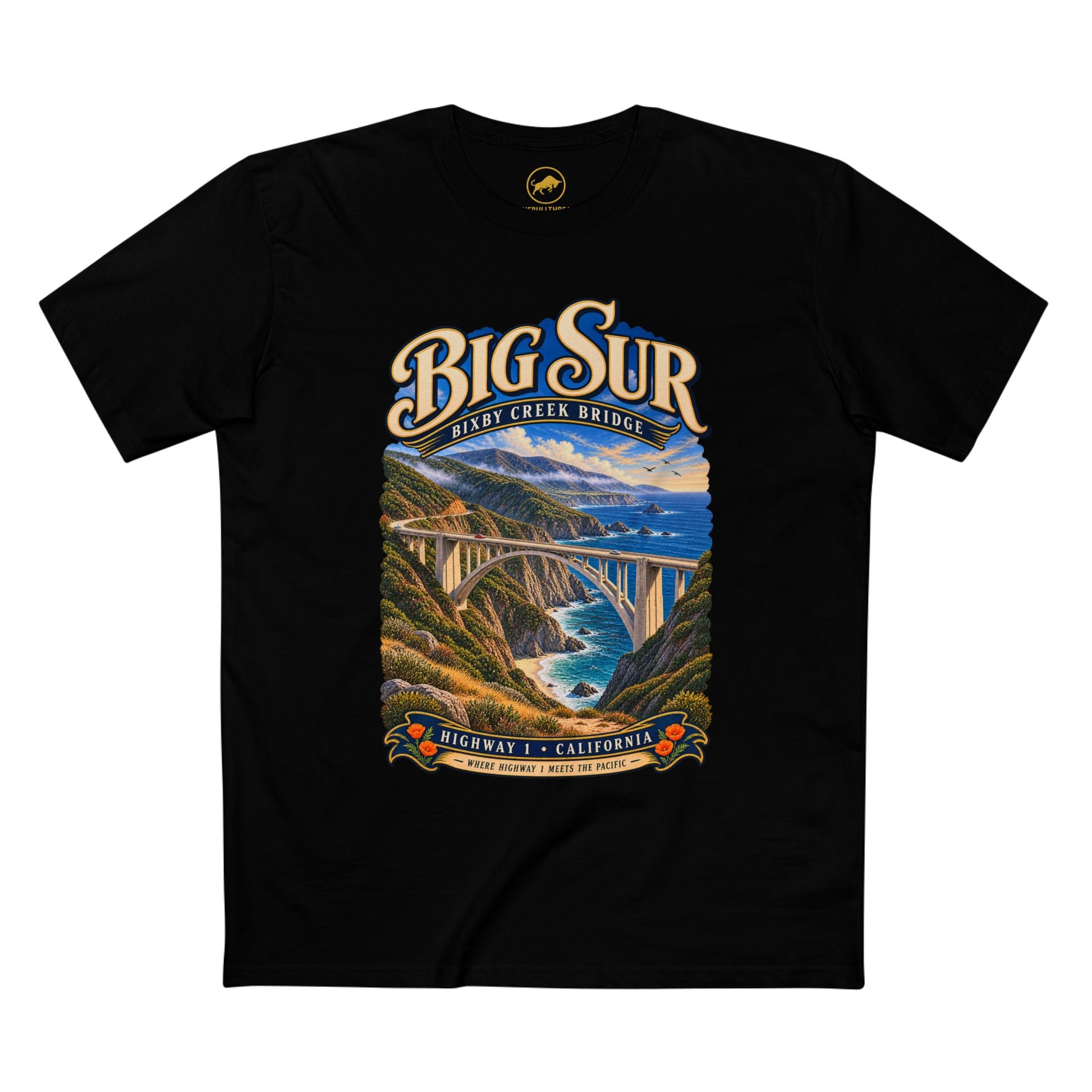 Big Sur Bixby Creek Bridge T-Shirt | California Coast Highway 1 Travel Tee.