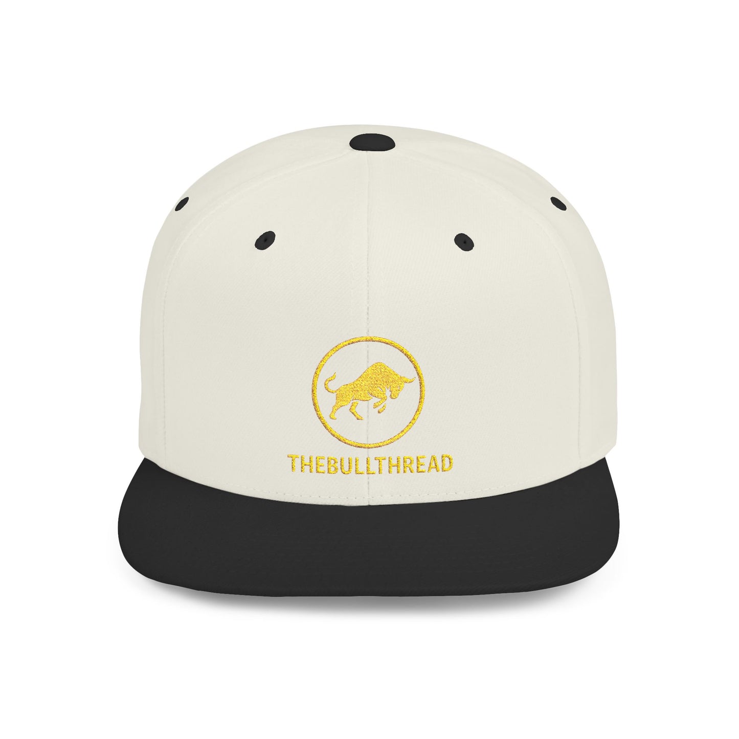 Premium Embroidered Snapback Hat - 6089M Flat-Bill Crypto Cap by TheBullThread